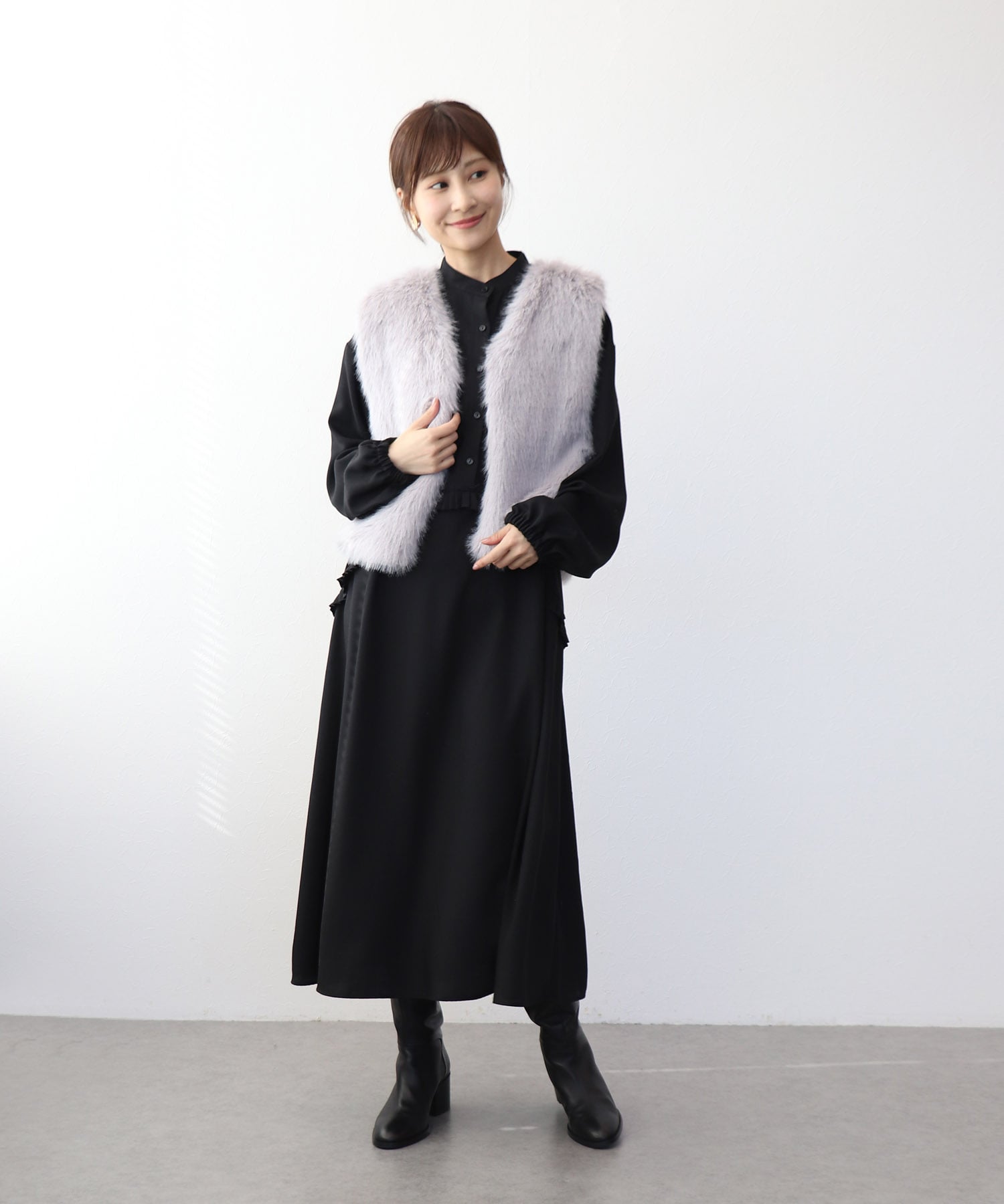 ヘムプリーツワンピース