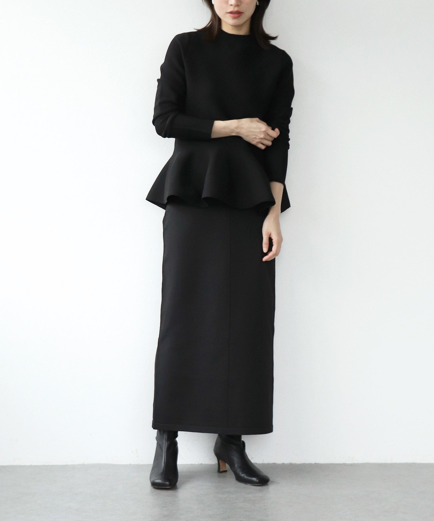 楽ちん綺麗めニットスカート