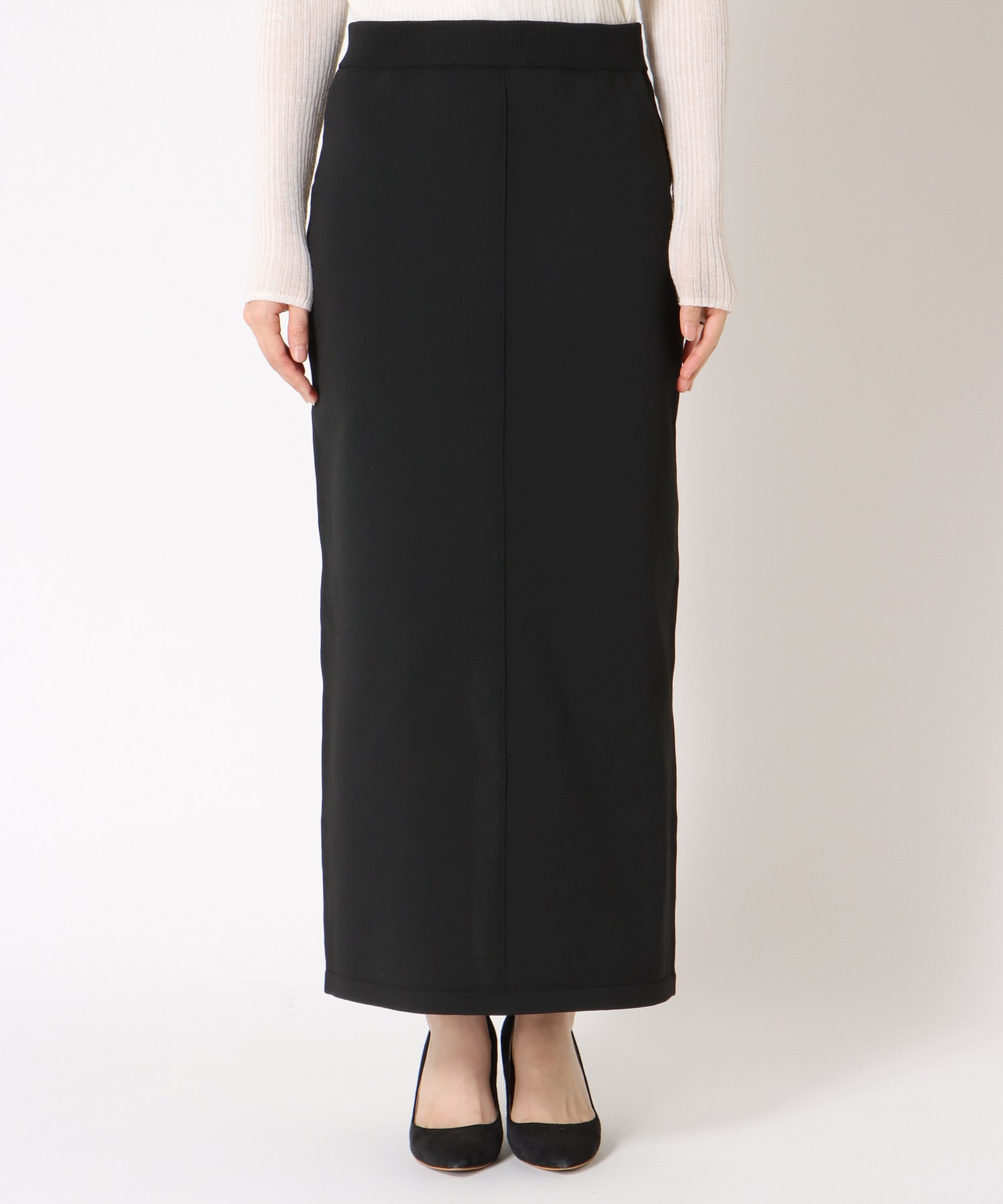 楽ちん綺麗めニットスカート