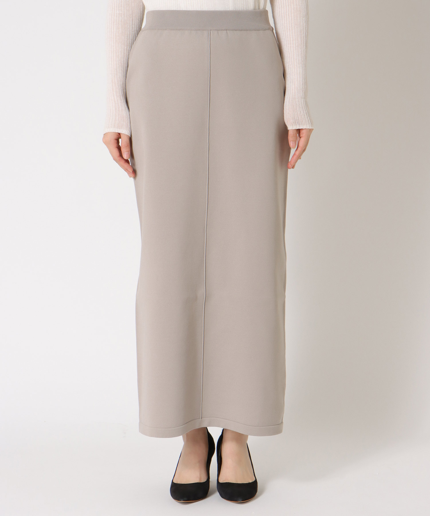 楽ちん綺麗めニットスカート