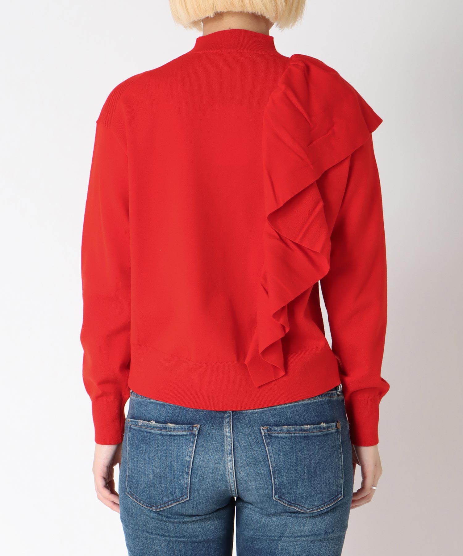 ショルダーラッフルプルオーバー