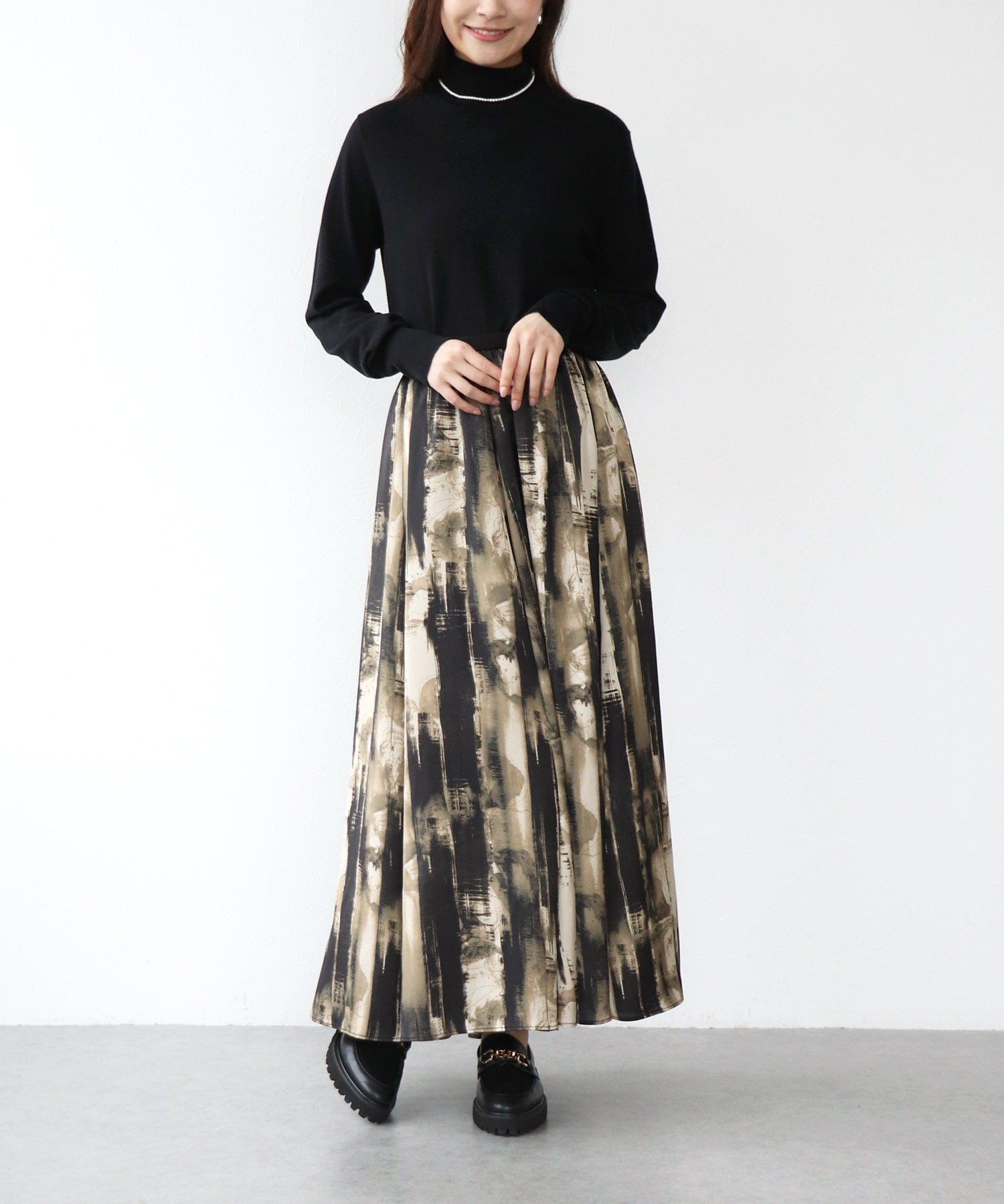 アートプリントAラインスカート