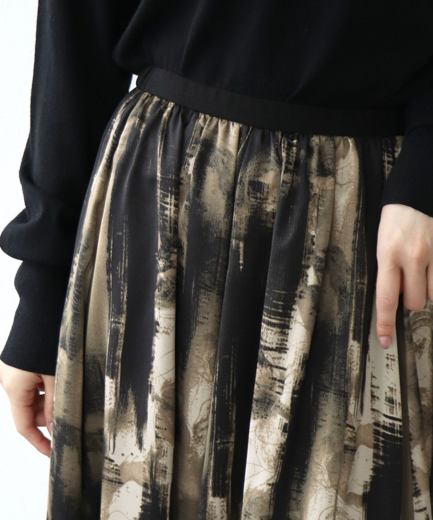 アートプリントAラインスカート