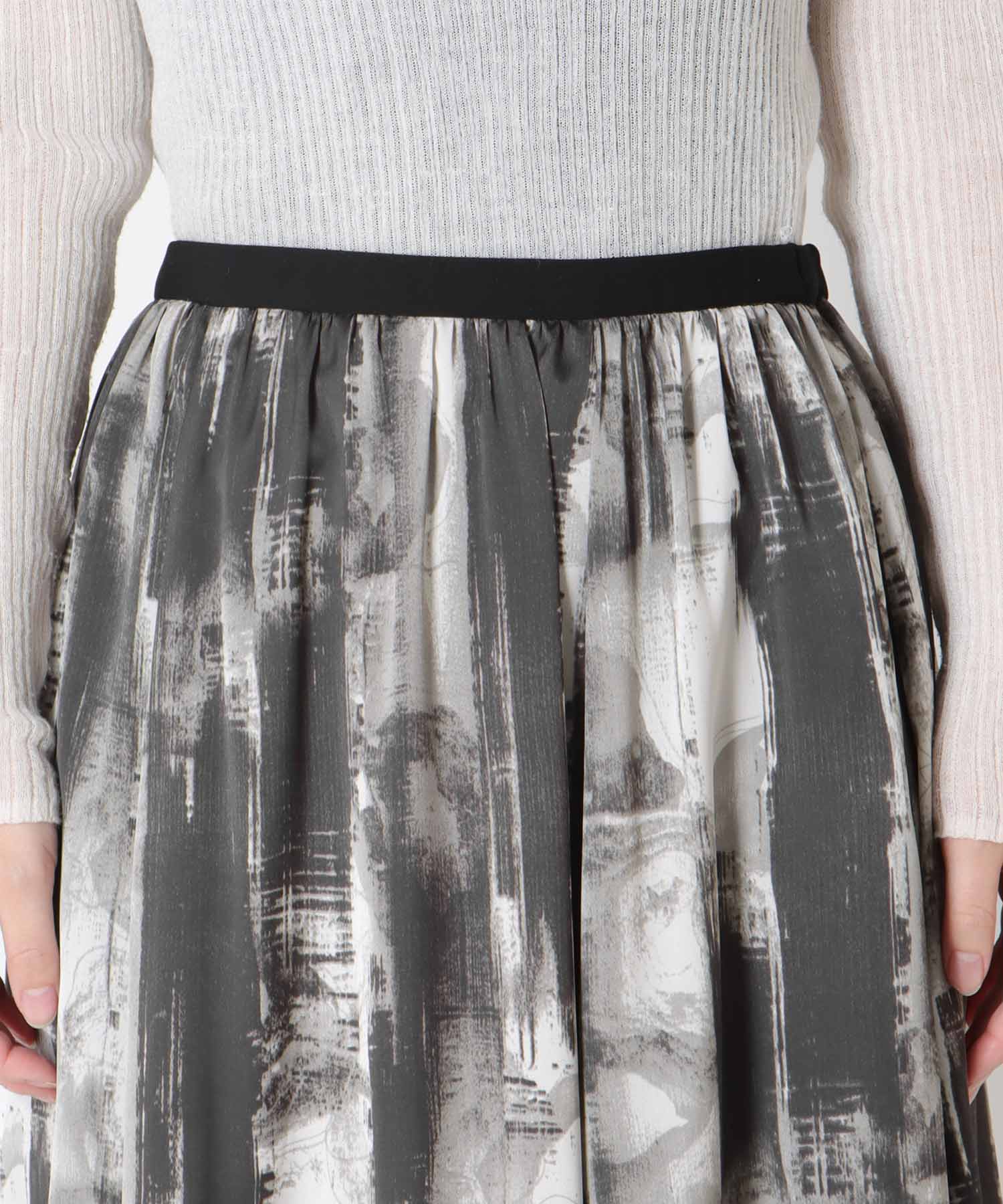 アートプリントAラインスカート