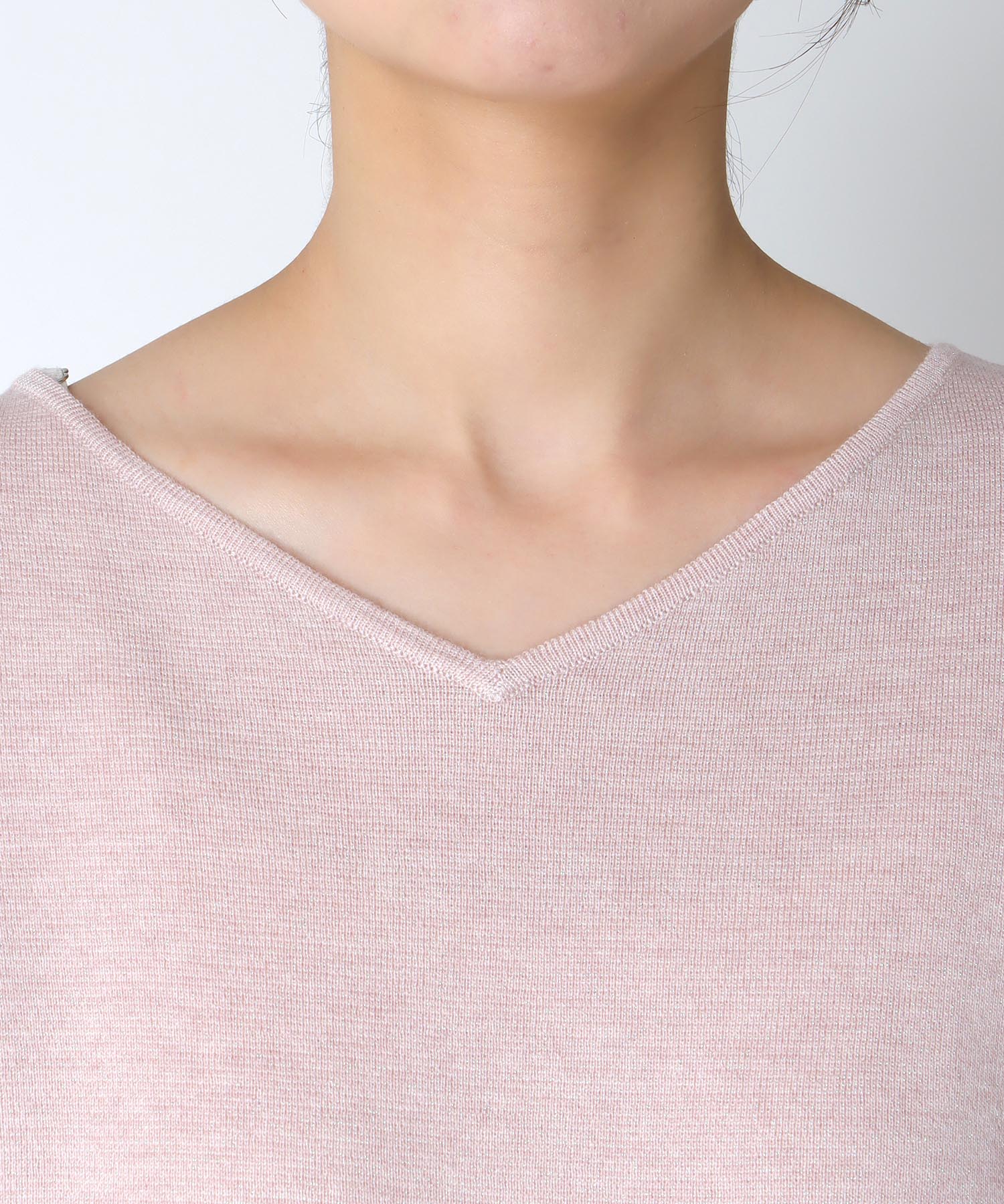 ラメ糸前後2wayドルマンニット