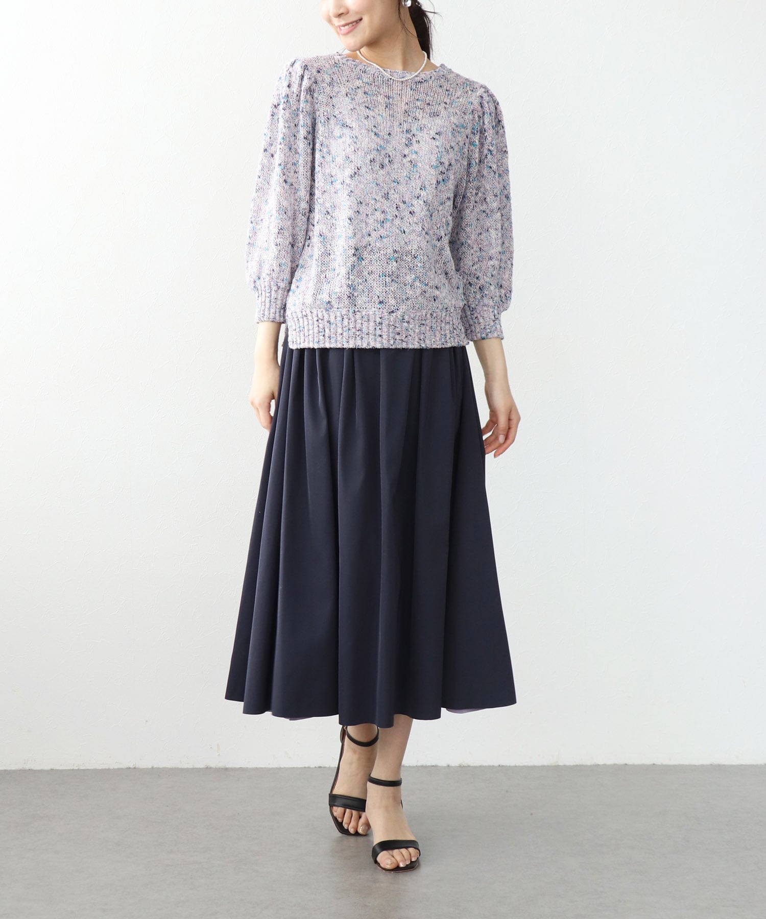 フラミンゴ×和紙パフスリーブブルオーバー