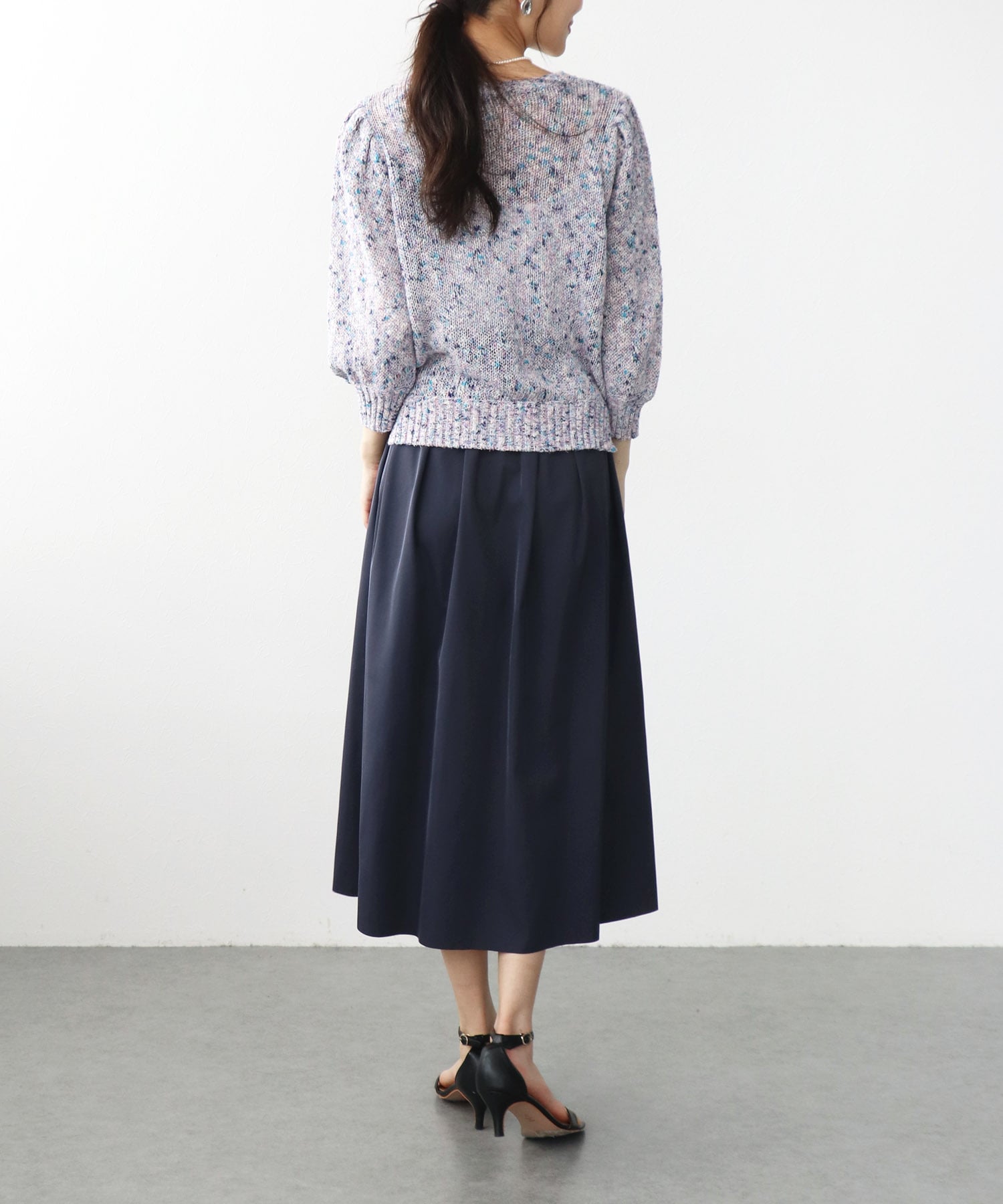 フラミンゴ×和紙パフスリーブブルオーバー