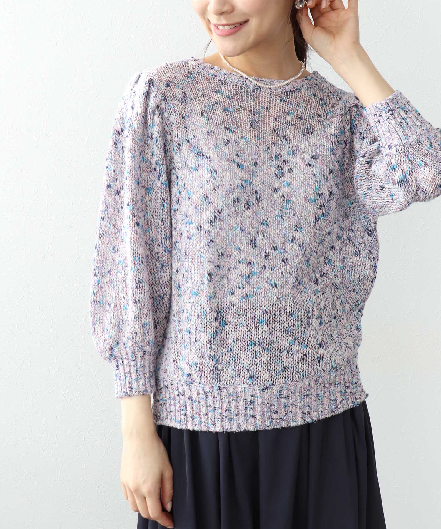 フラミンゴ×和紙パフスリーブブルオーバー