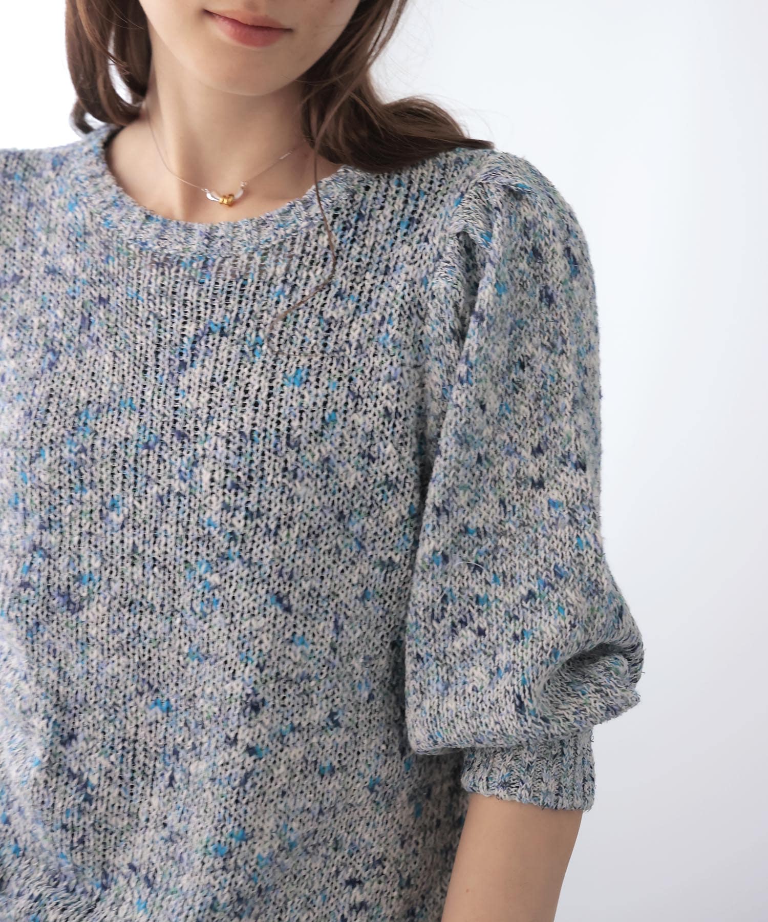 フラミンゴ×和紙パフスリーブブルオーバー