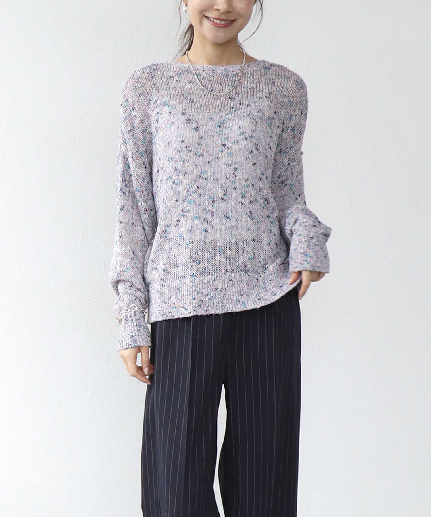 フラミンゴ×和紙2WAYカーディガン