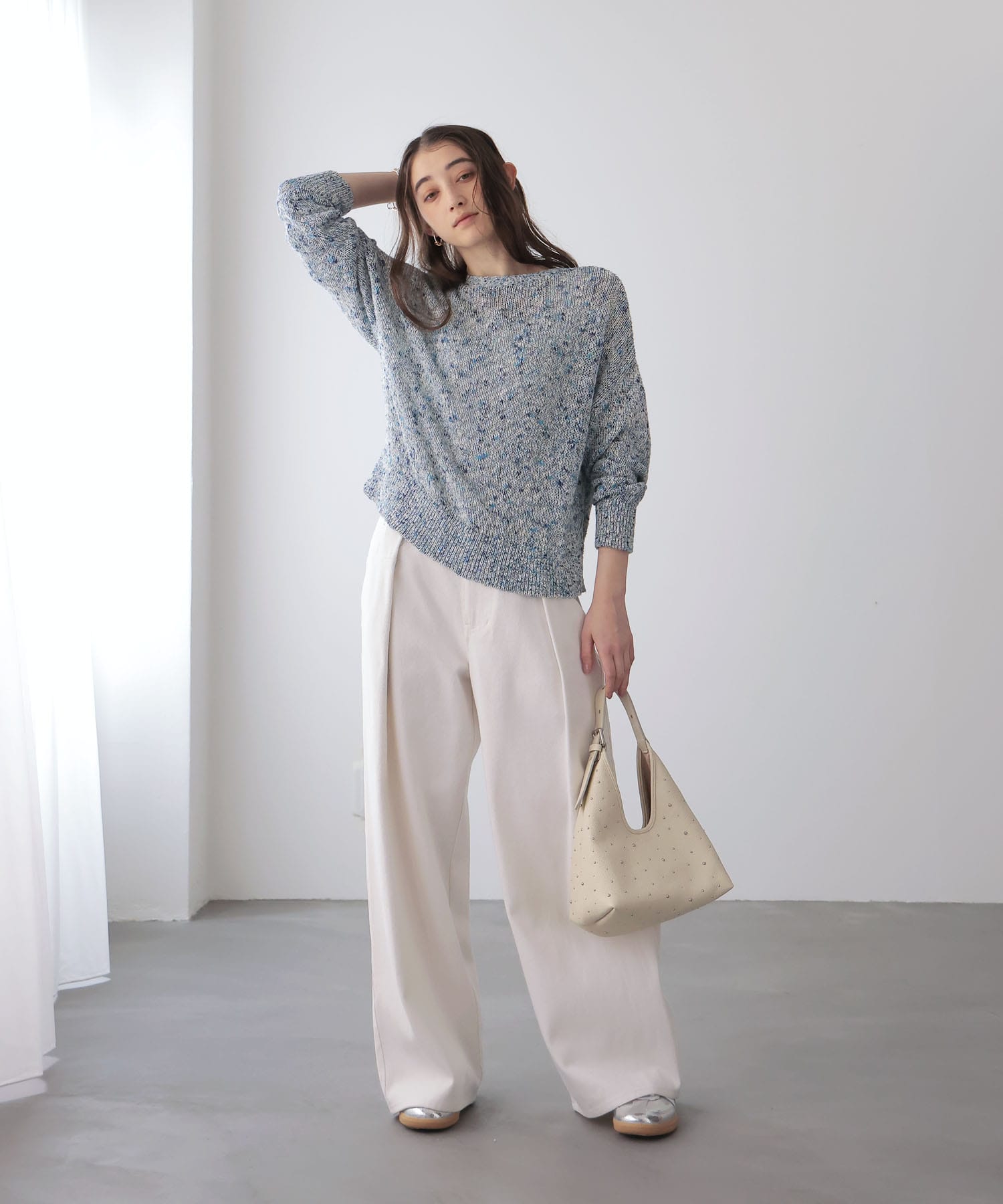 フラミンゴ×和紙2WAYカーディガン