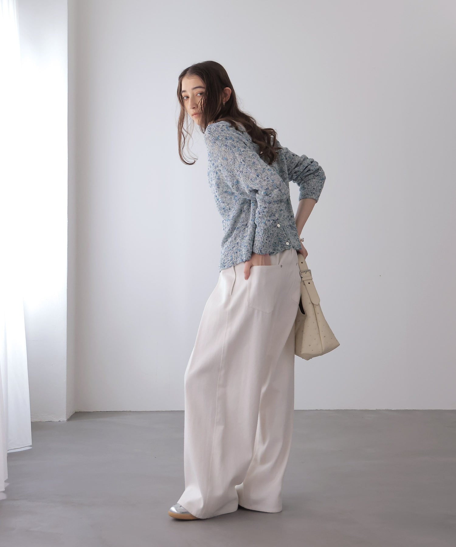 フラミンゴ×和紙2WAYカーディガン