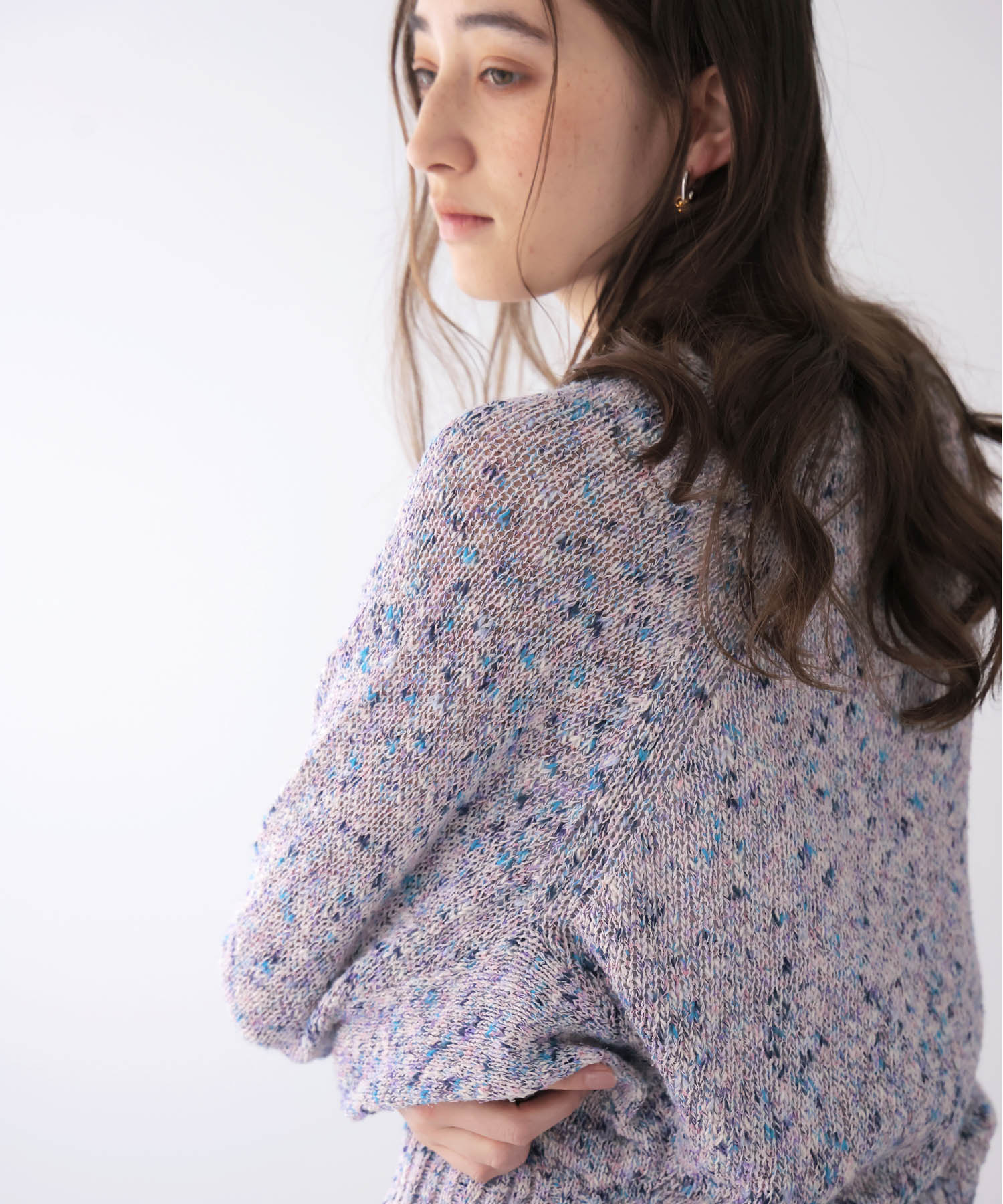 フラミンゴ×和紙ドルマンカーディガン