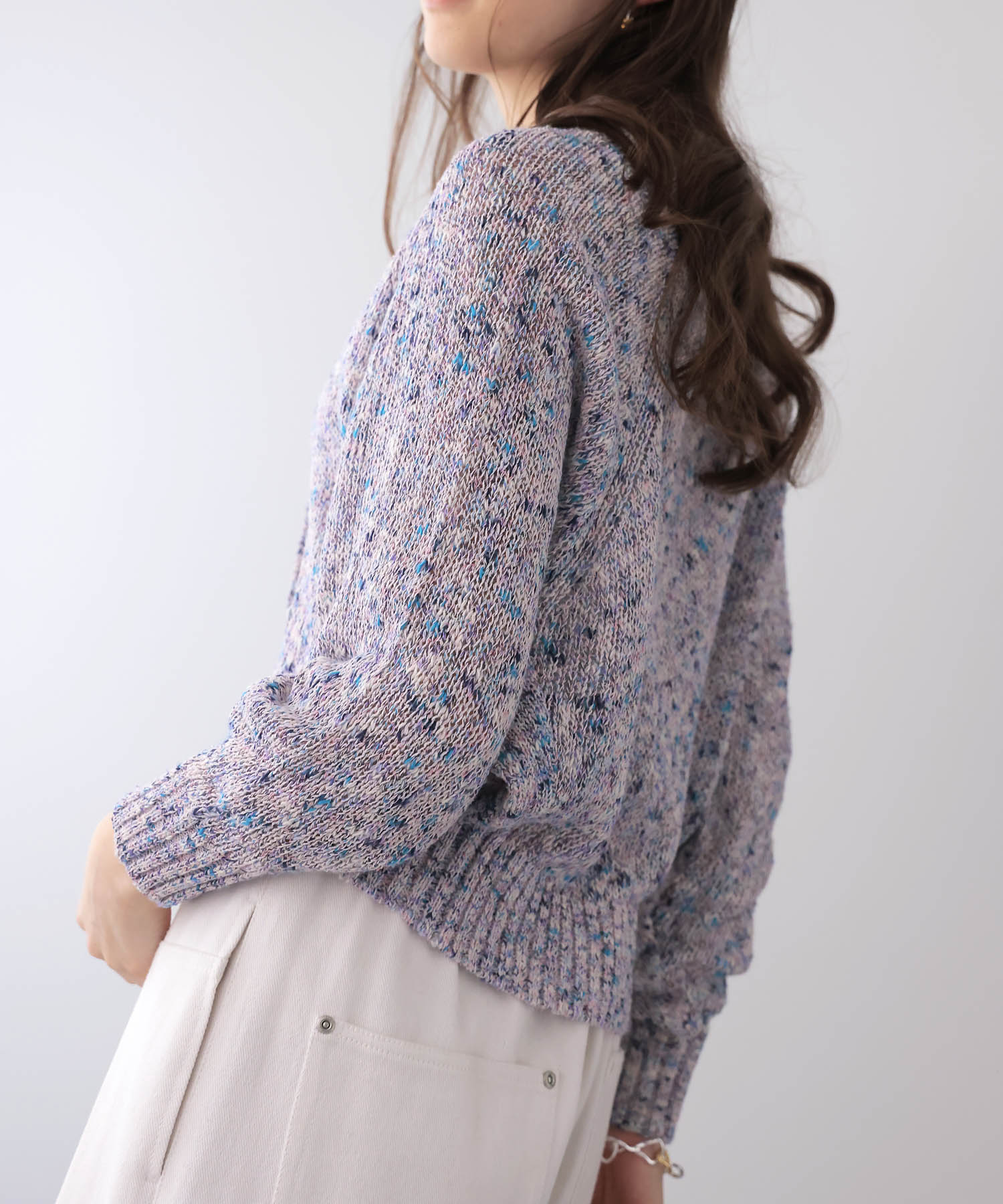 フラミンゴ×和紙ドルマンカーディガン