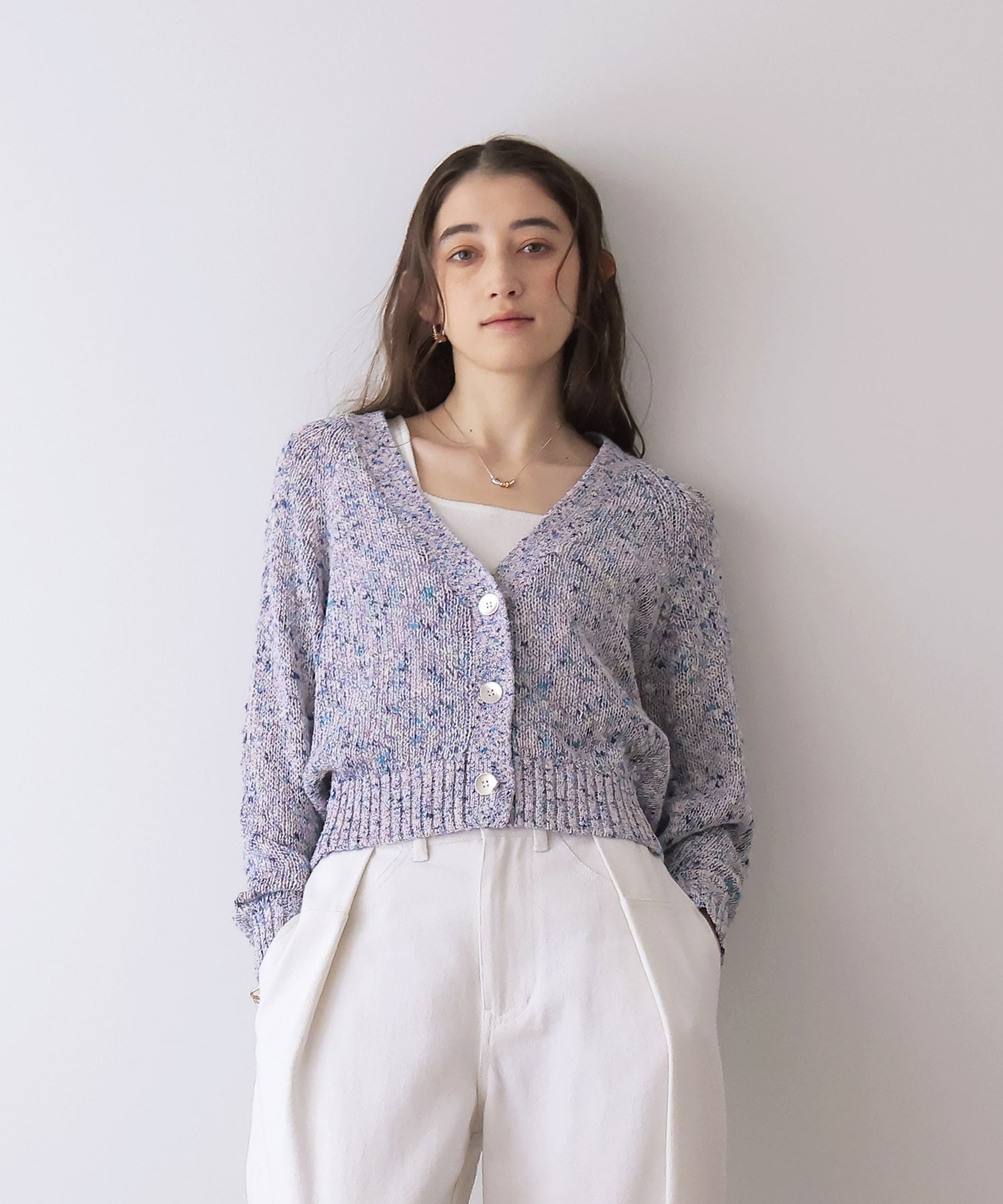 フラミンゴ×和紙ドルマンカーディガン