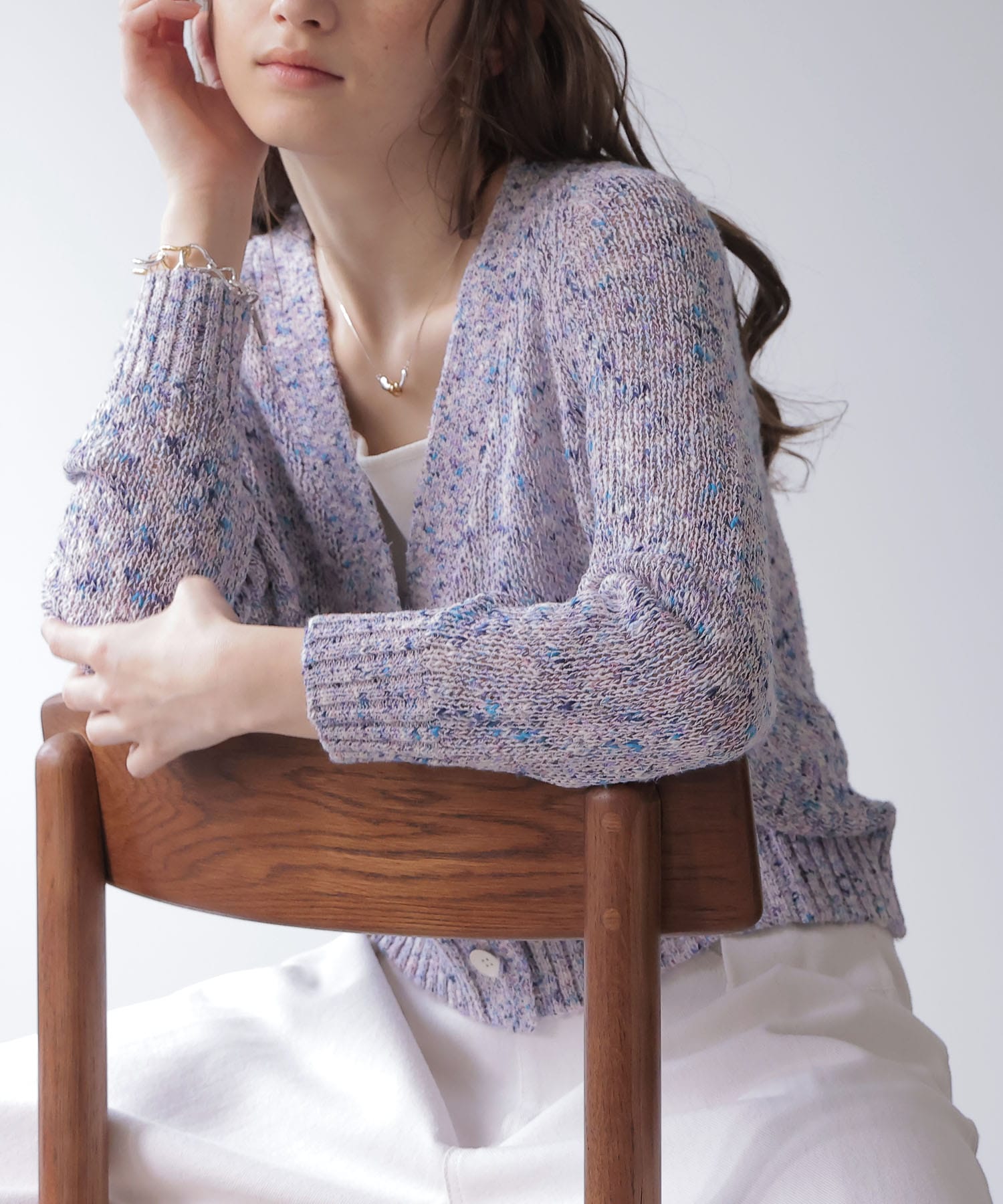 フラミンゴ×和紙ドルマンカーディガン