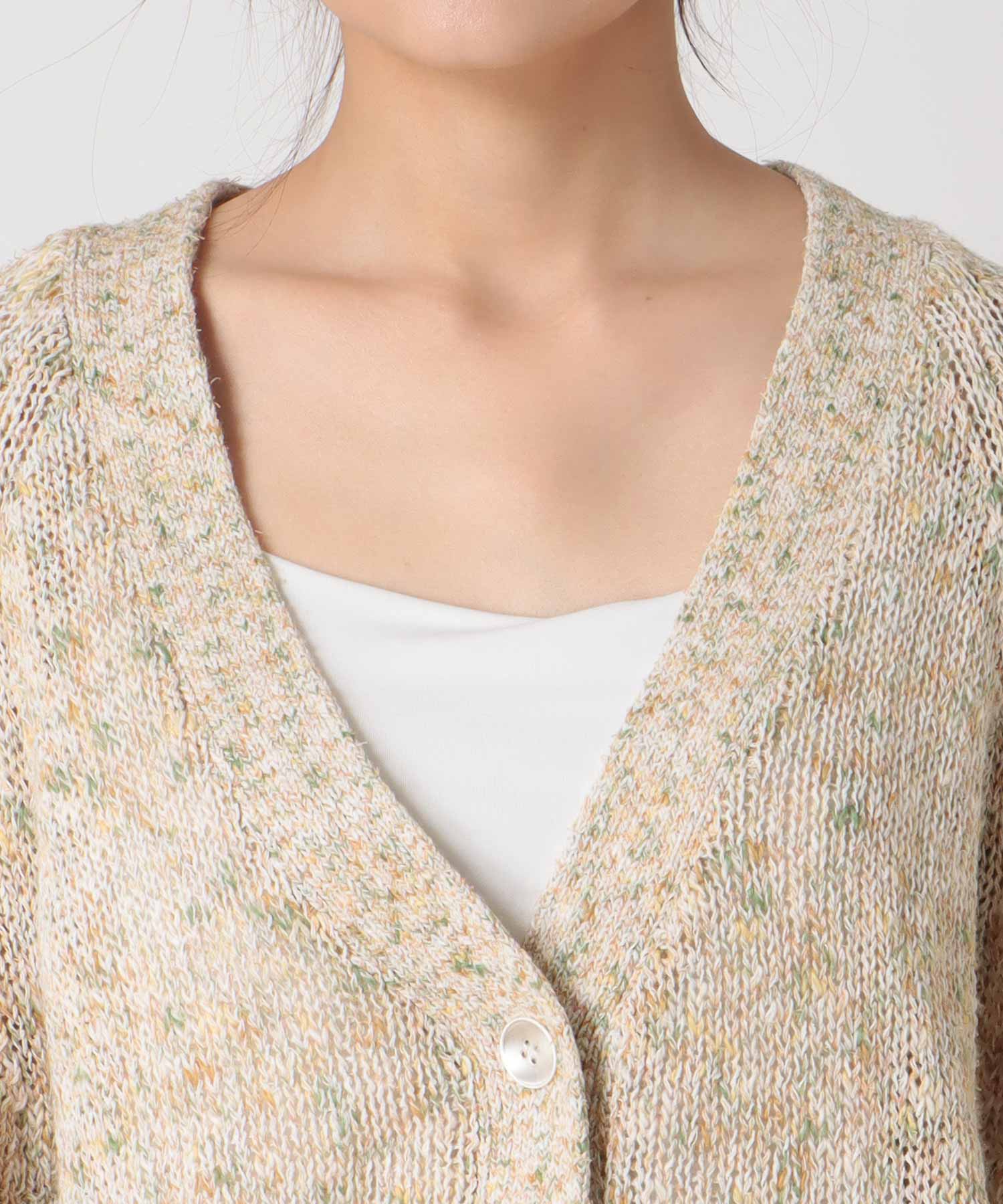 フラミンゴ×和紙ドルマンカーディガン