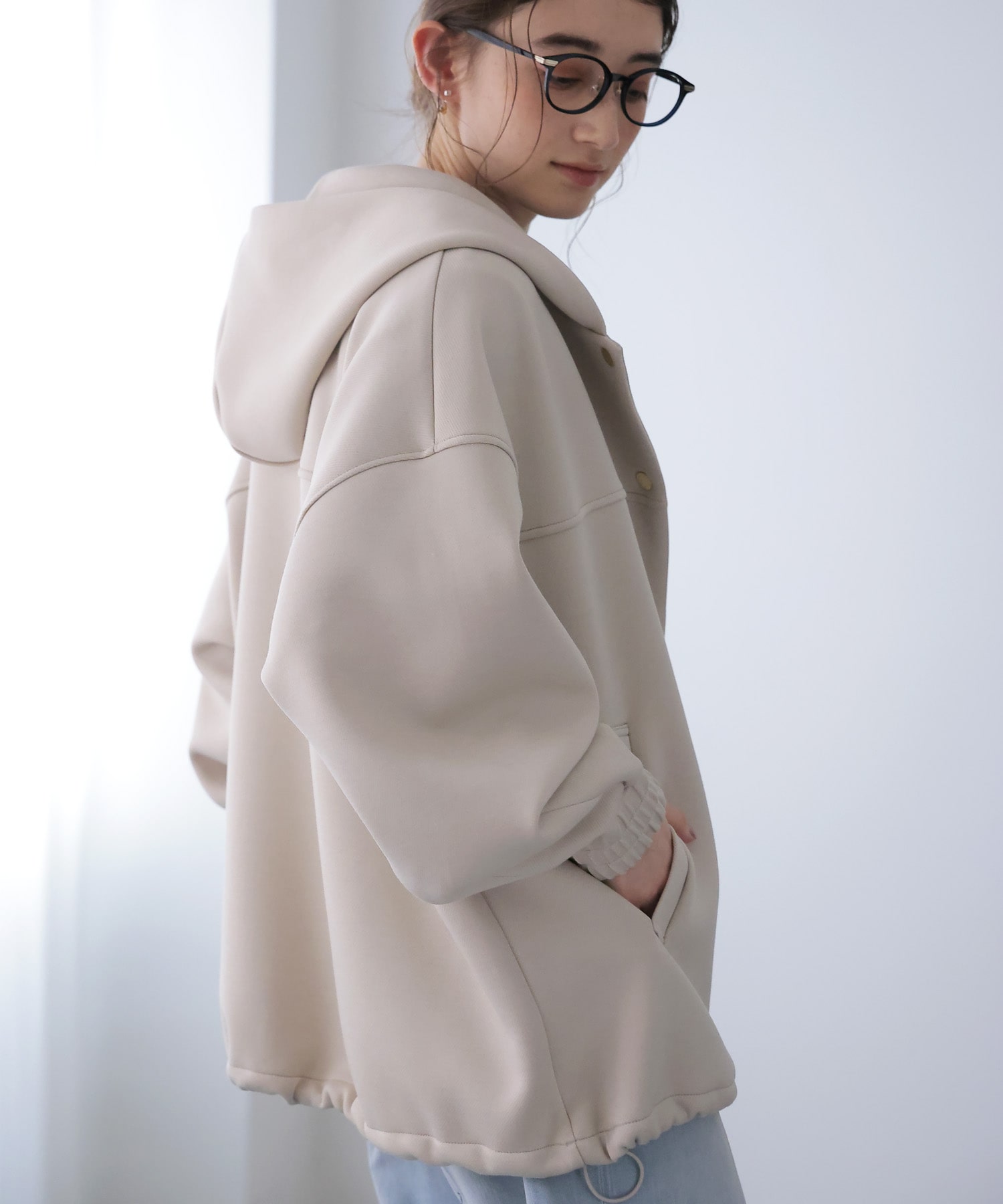 カルゼダンボールフードブルゾン