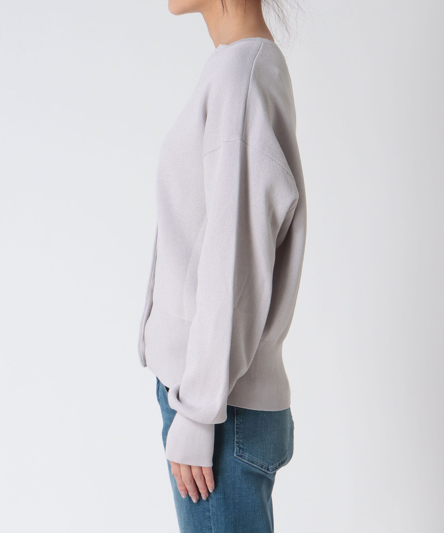 キーネックリラックスカーディガン