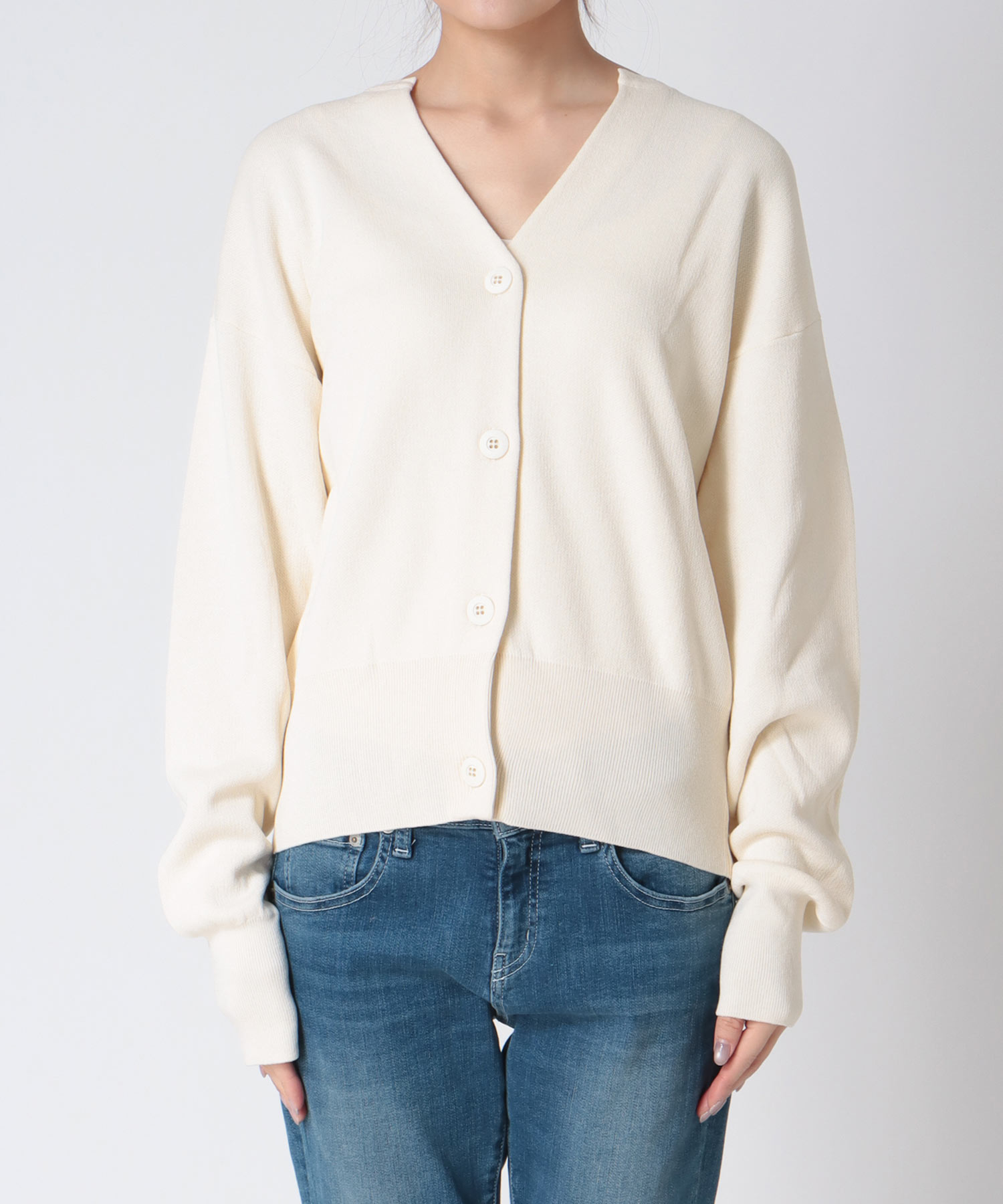 キーネックリラックスカーディガン