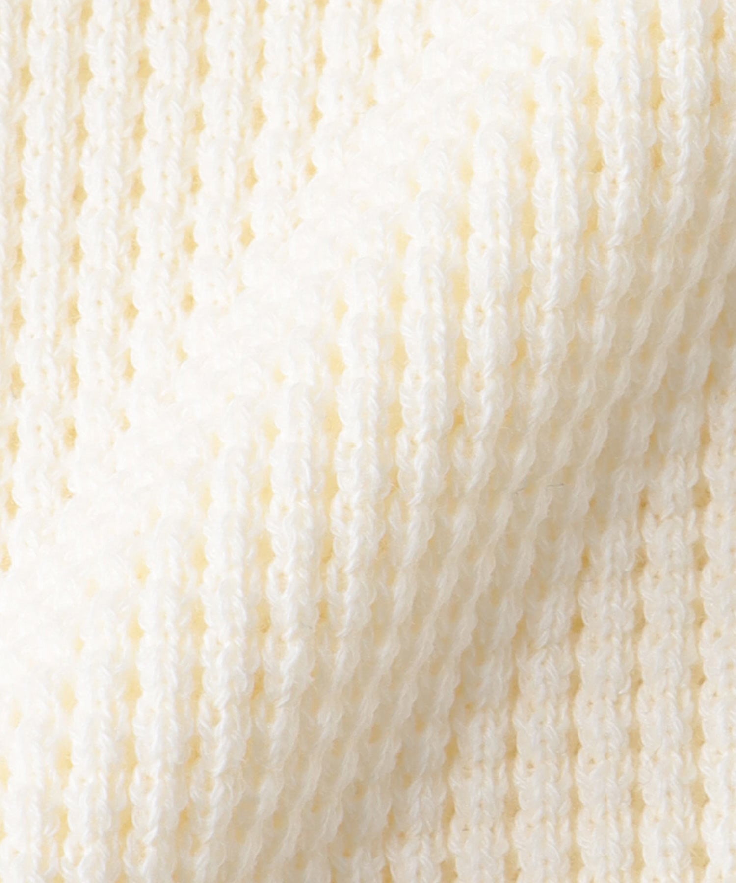 ワッフル編み襟付きカーディガン