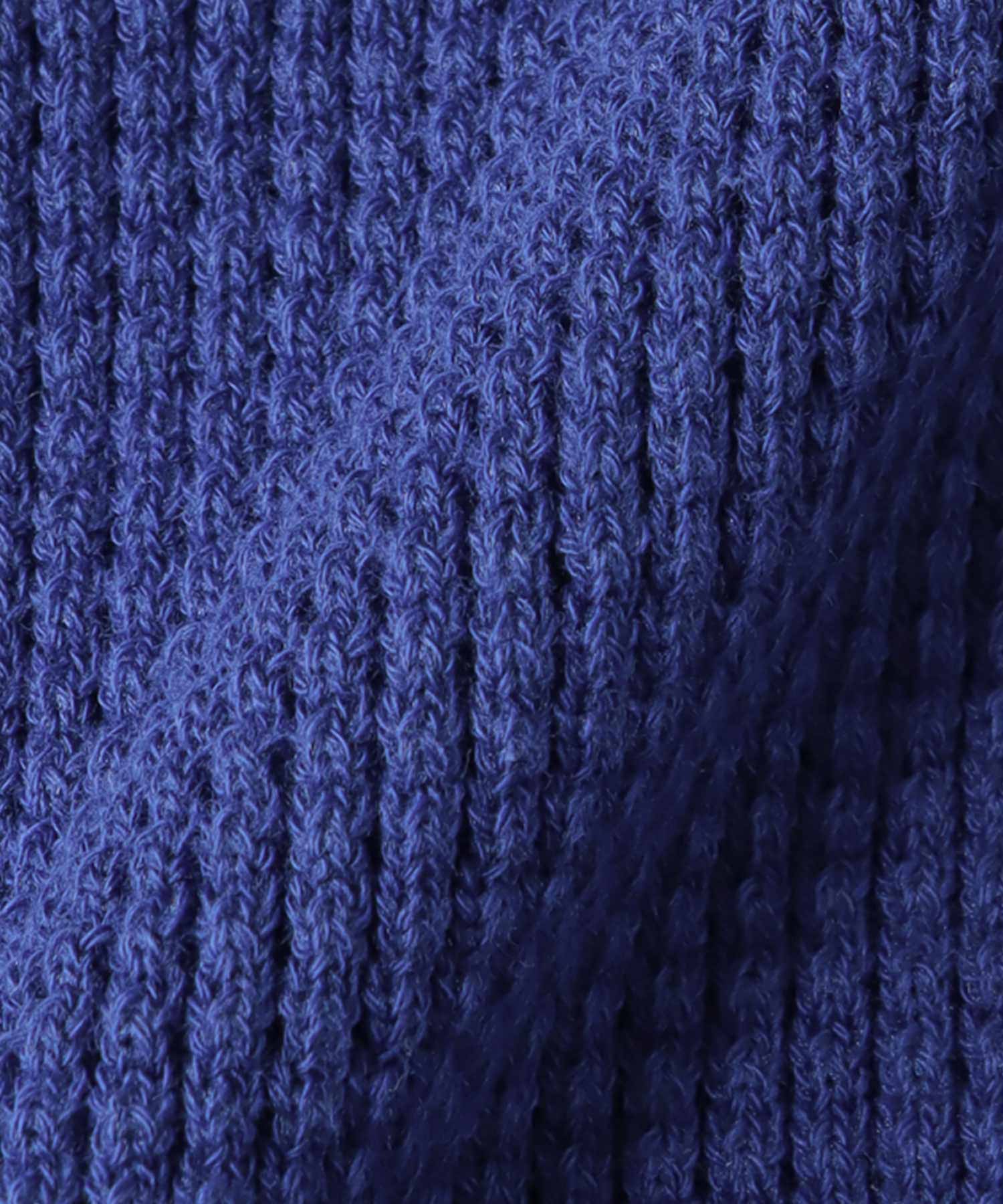 ワッフル編み襟付きカーディガン