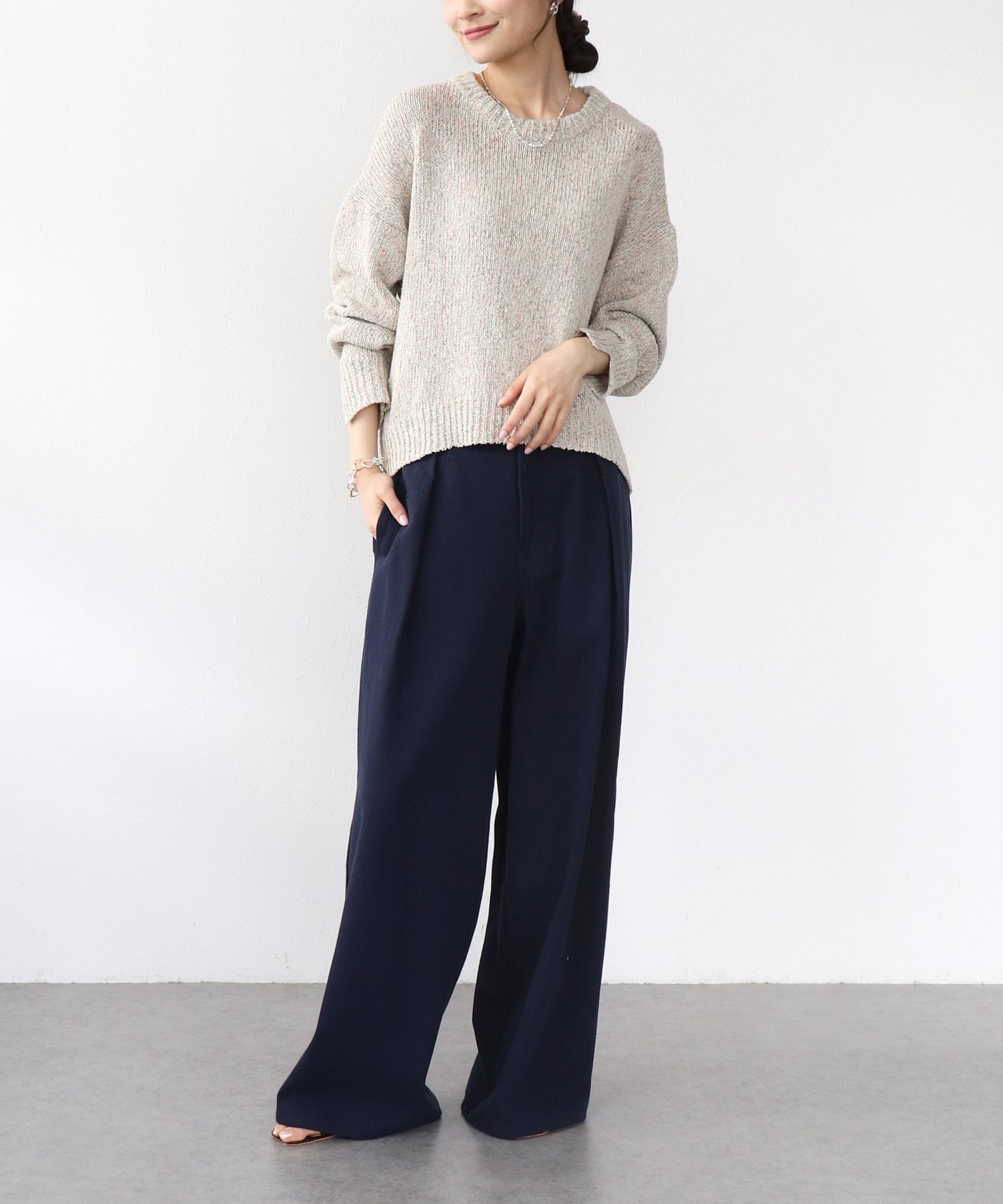 カラーネップローゲージプルオーバー