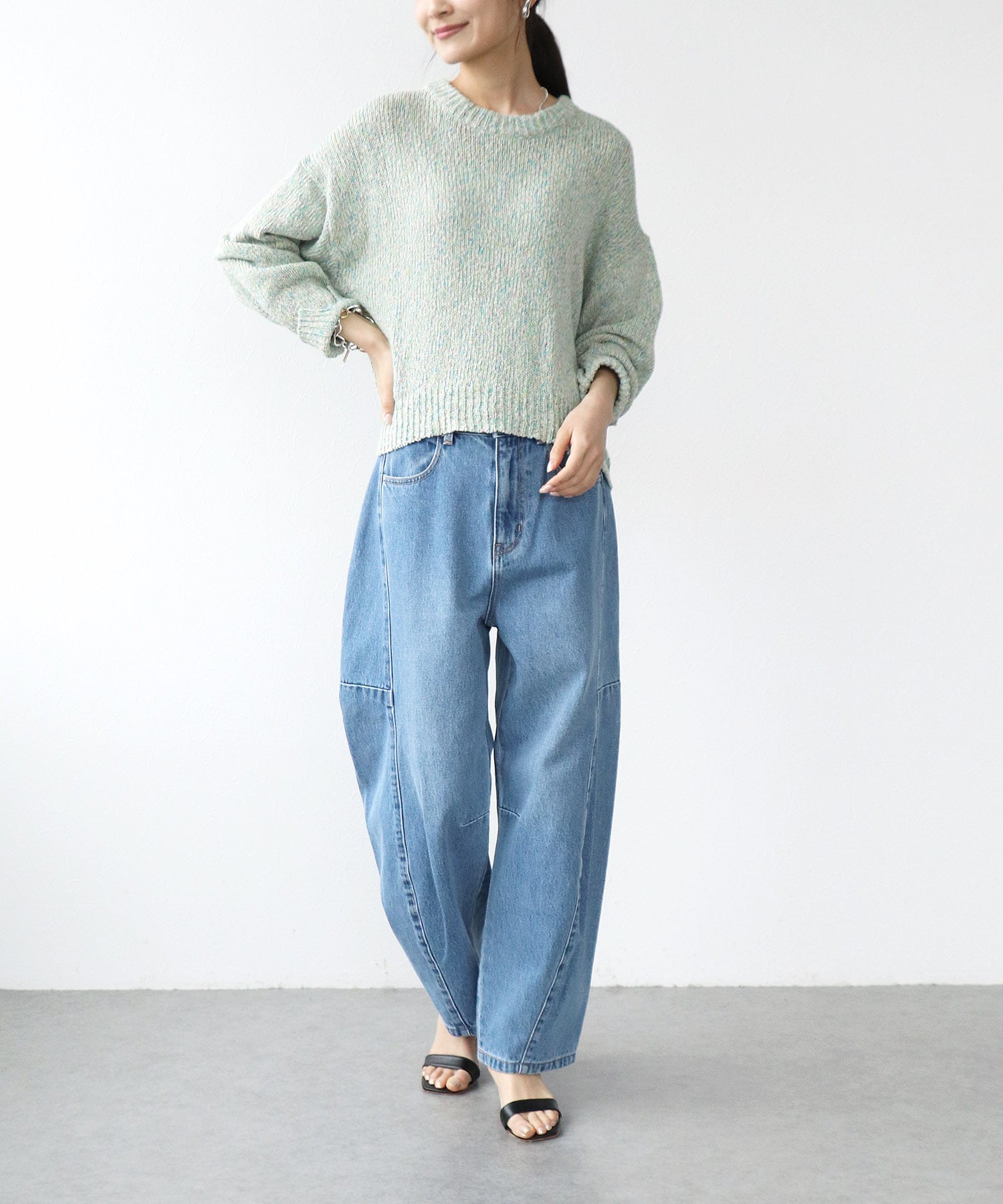 カラーネップローゲージプルオーバー