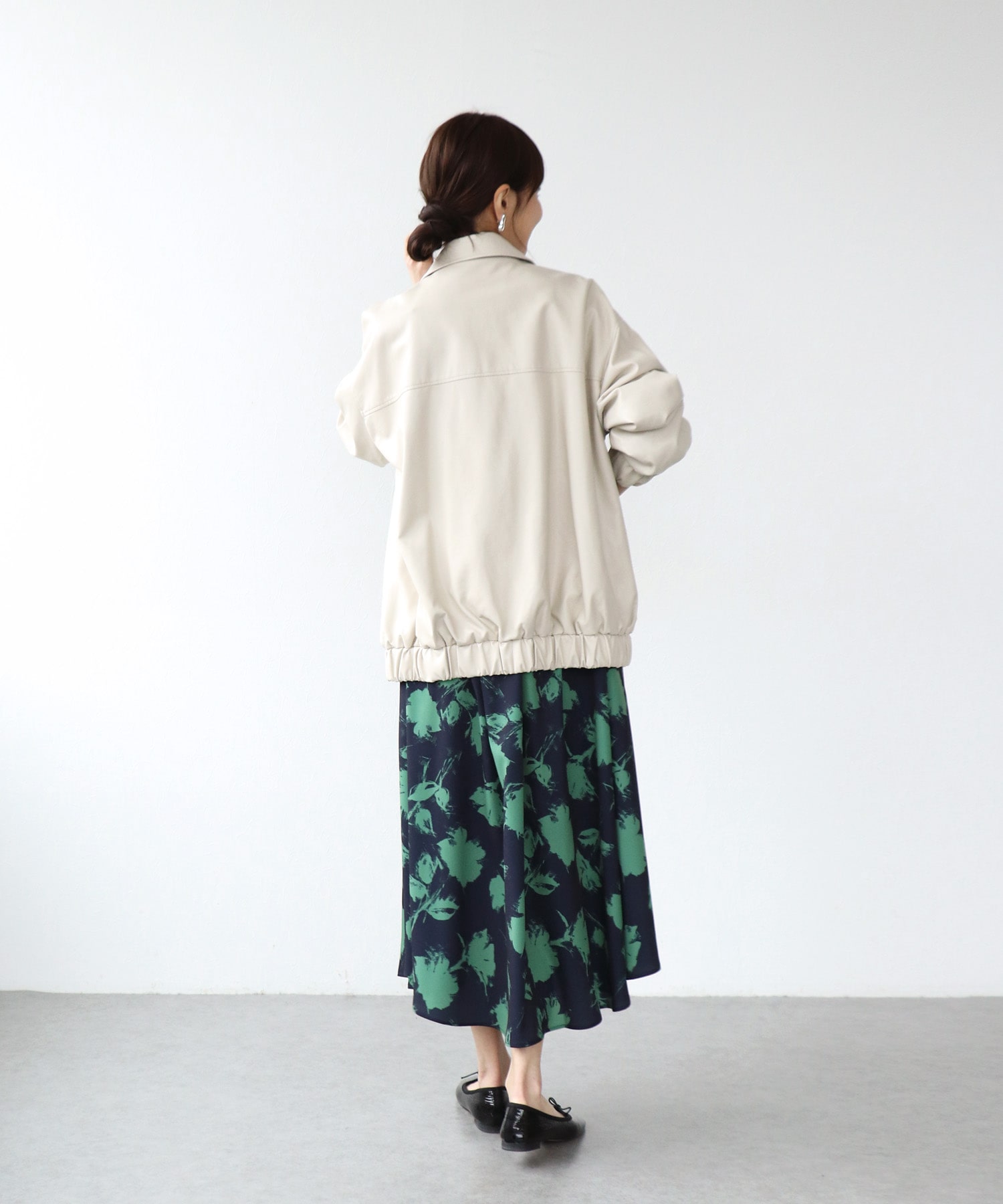 フェイクレザーブルゾン