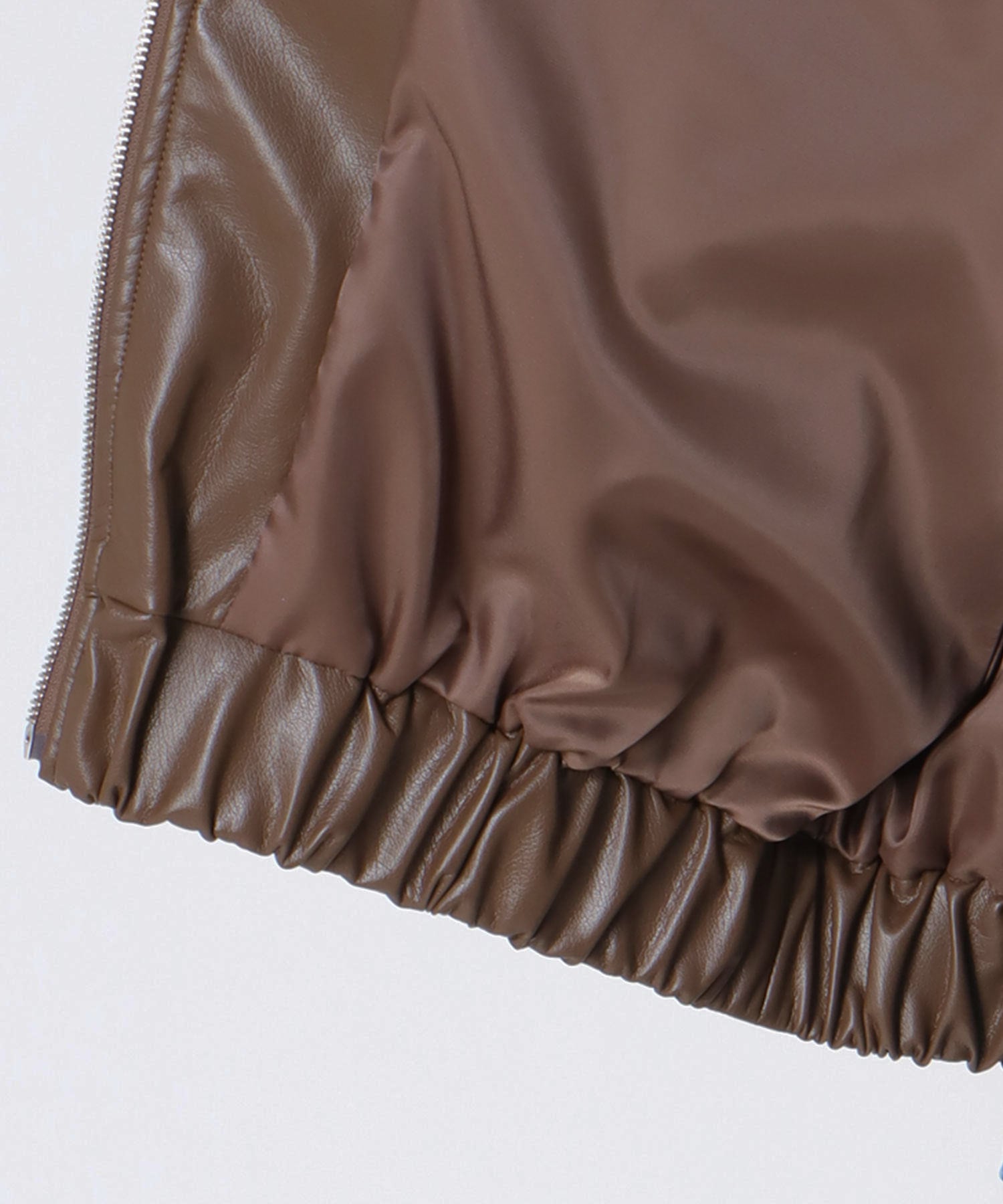 フェイクレザーブルゾン