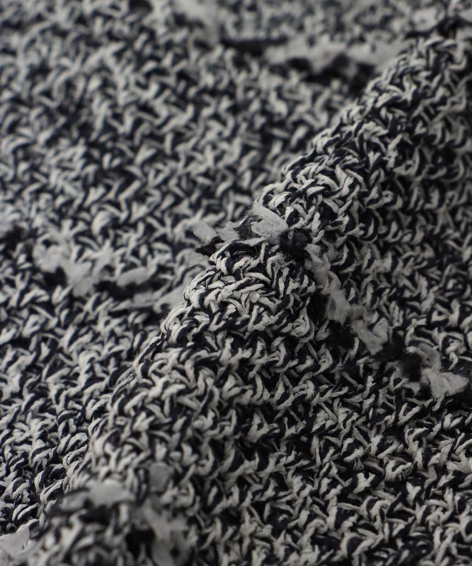 和紙ボーダーフリンジカーディガン