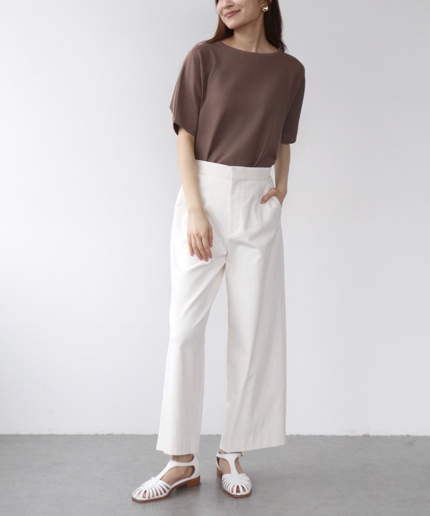 デオドラント加工ハイゲージ半袖ニット