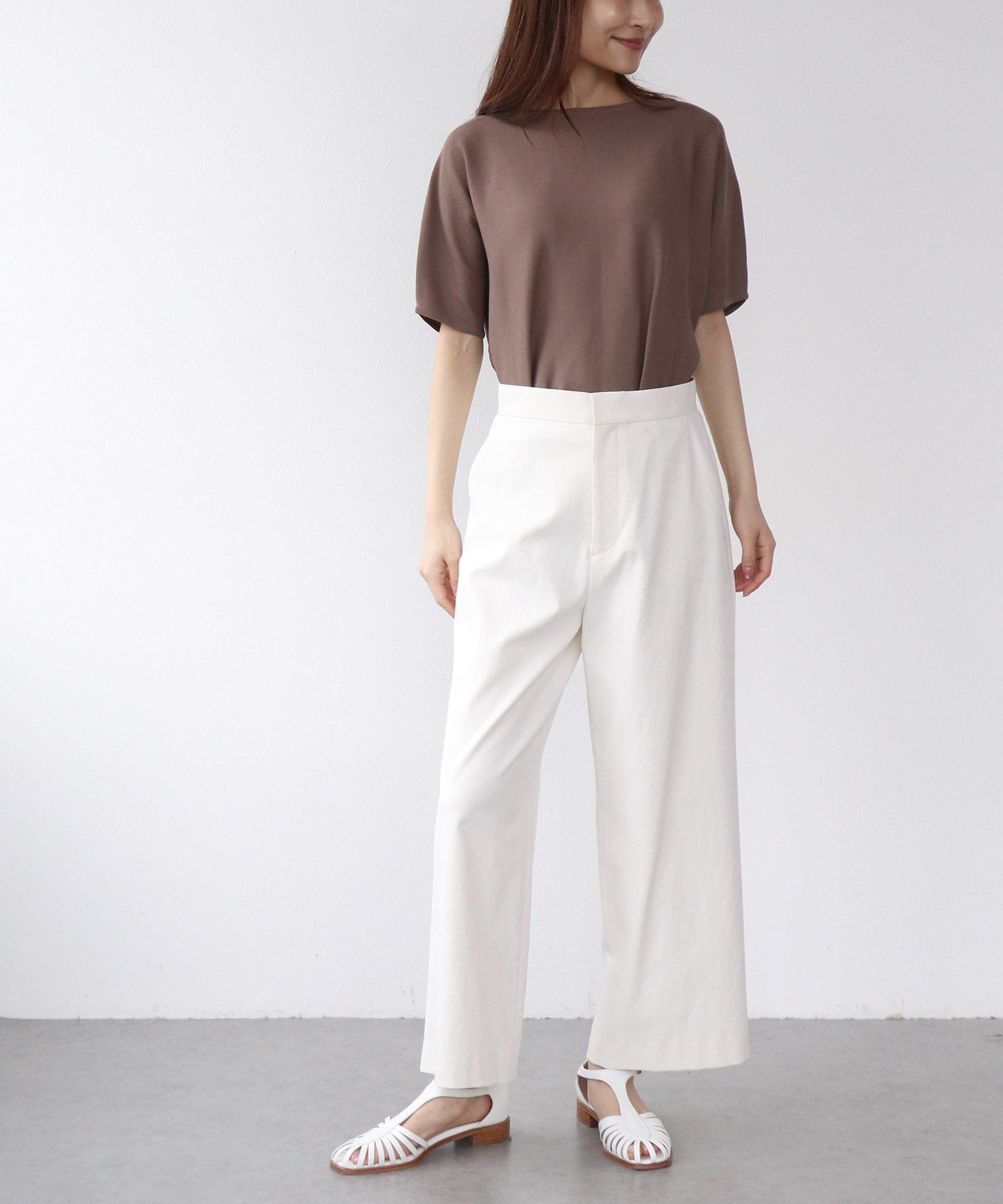 デオドラント加工ハイゲージ半袖ニット