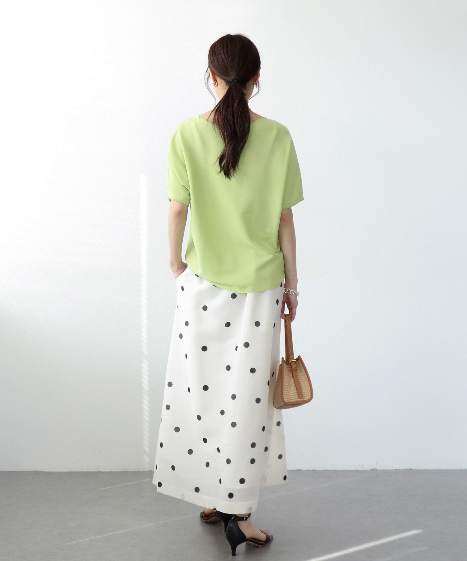 デオドラント加工ハイゲージ半袖ニット