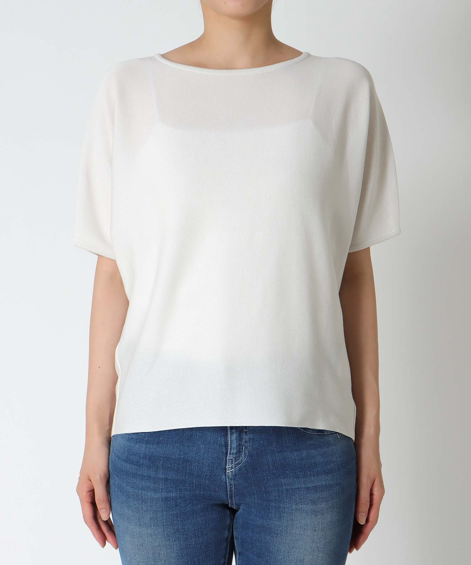 デオドラント加工ハイゲージ半袖ニット