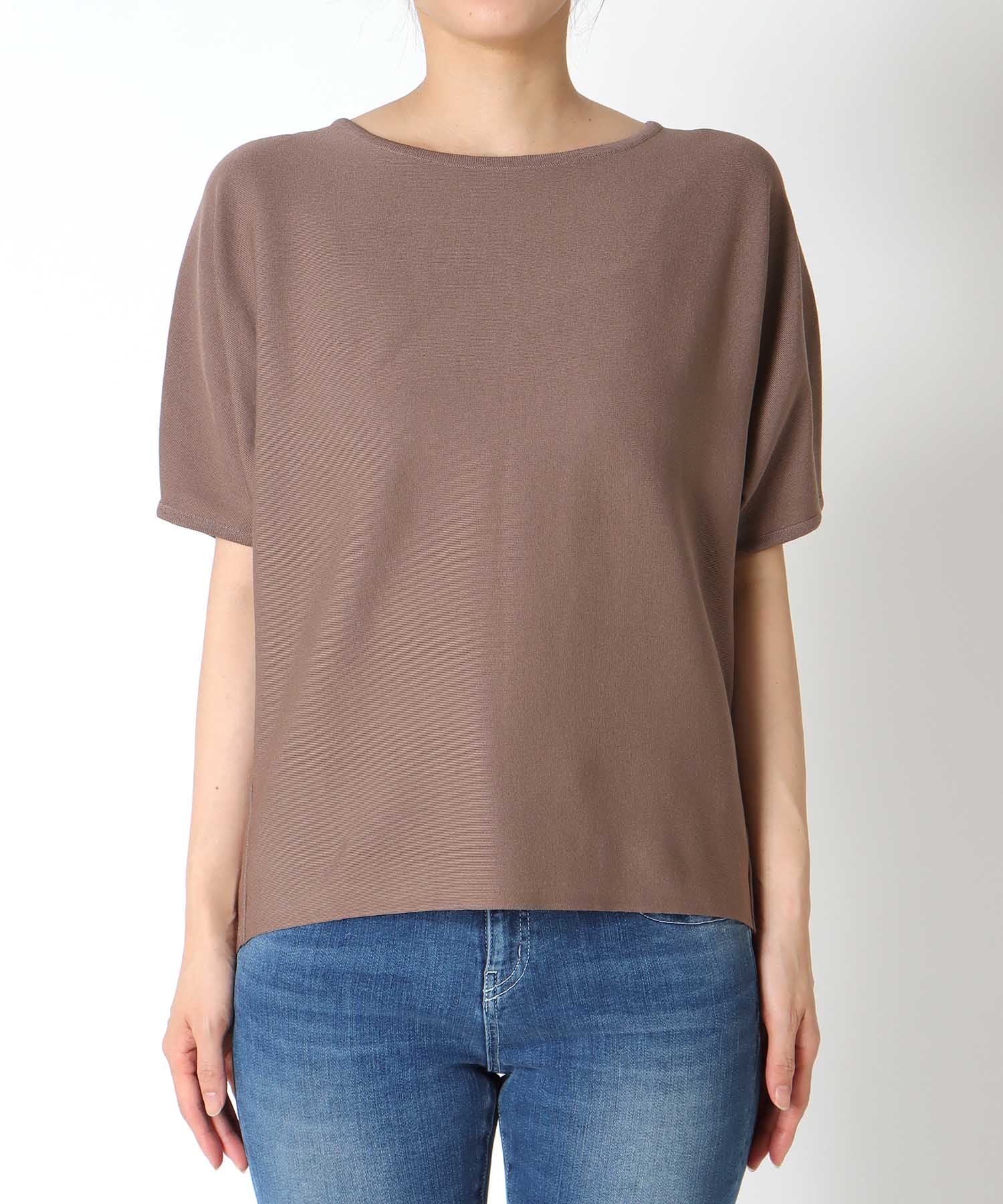 デオドラント加工ハイゲージ半袖ニット