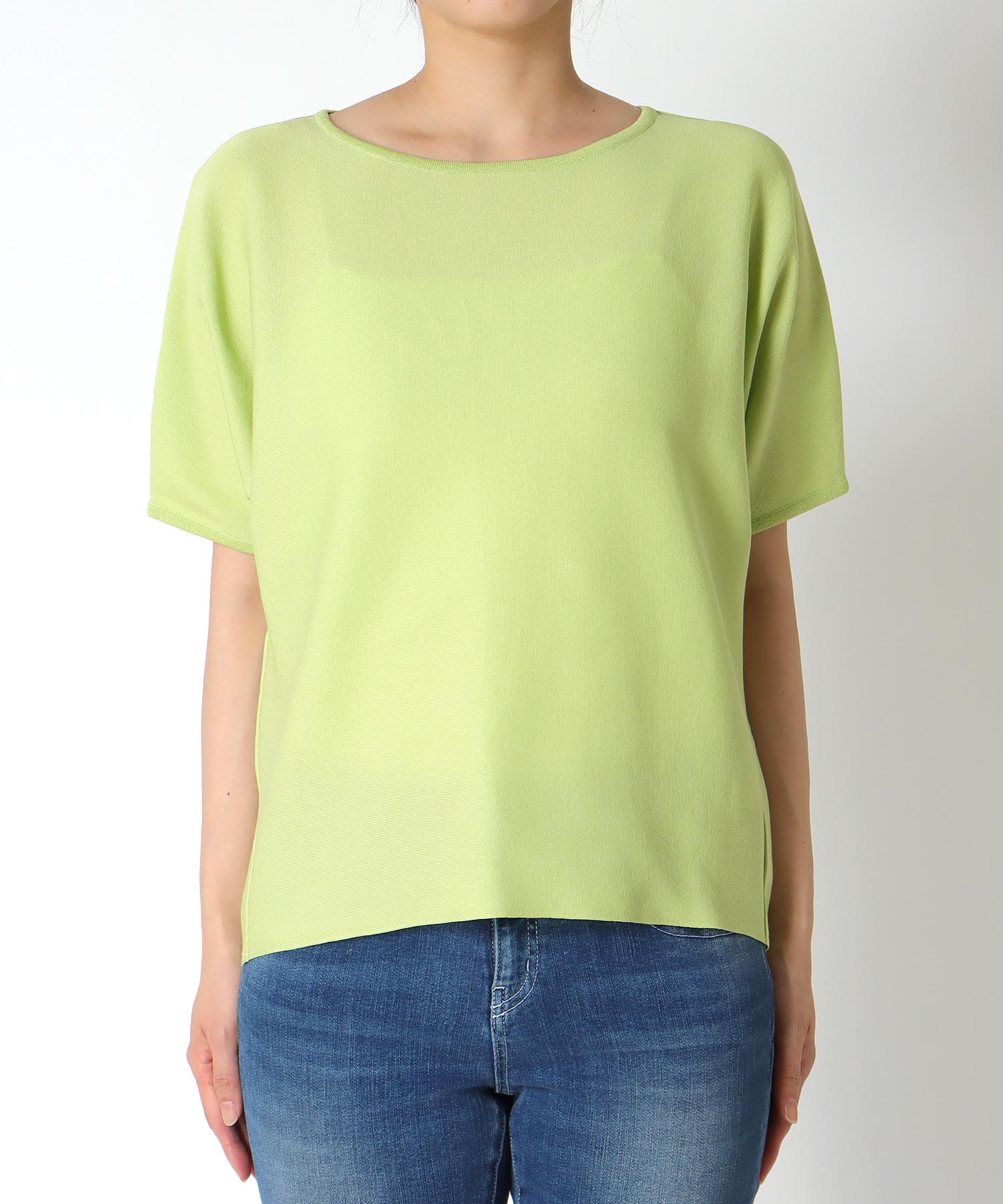 デオドラント加工ハイゲージ半袖ニット