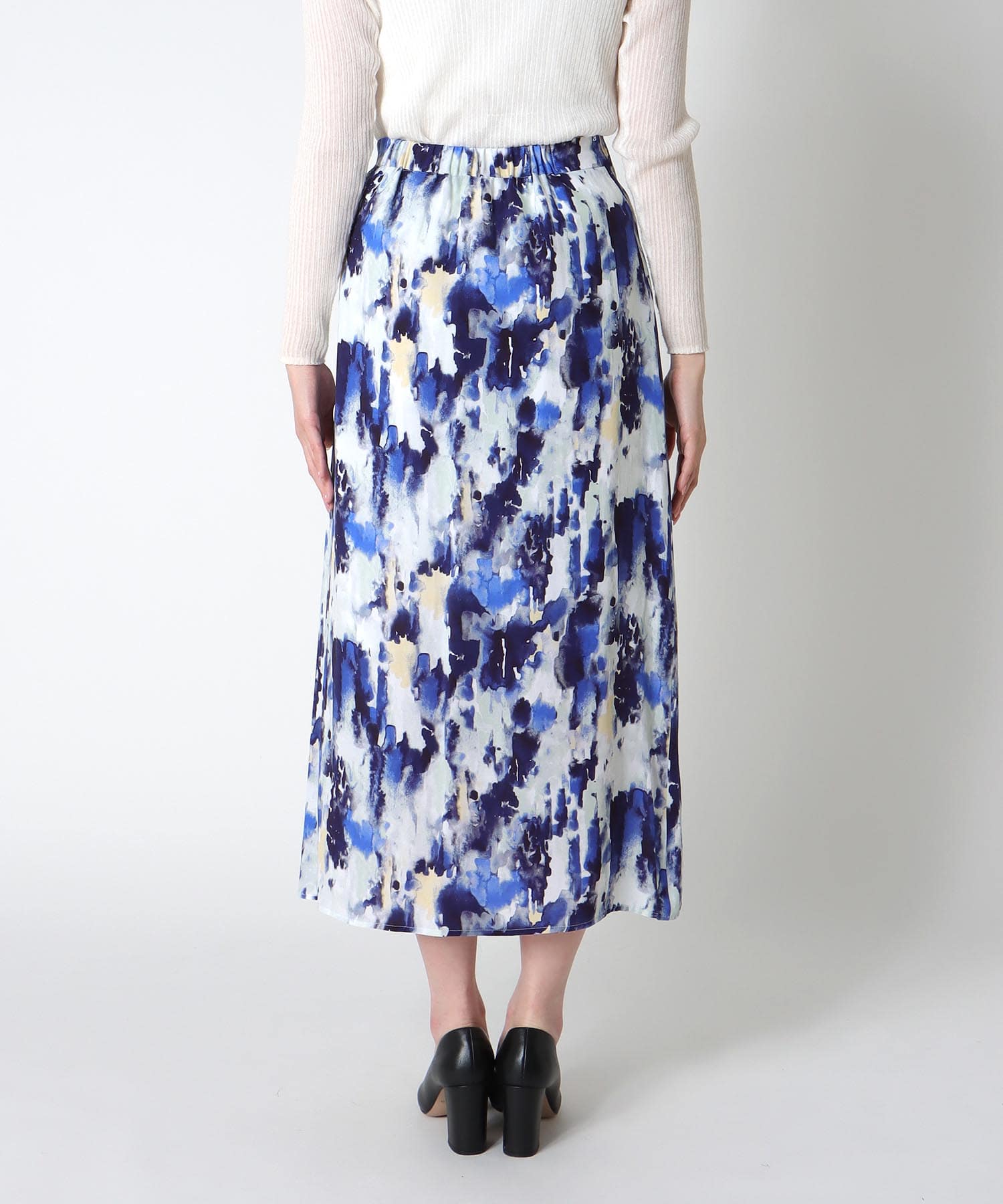 AMARAペイントプリントAラインスカート