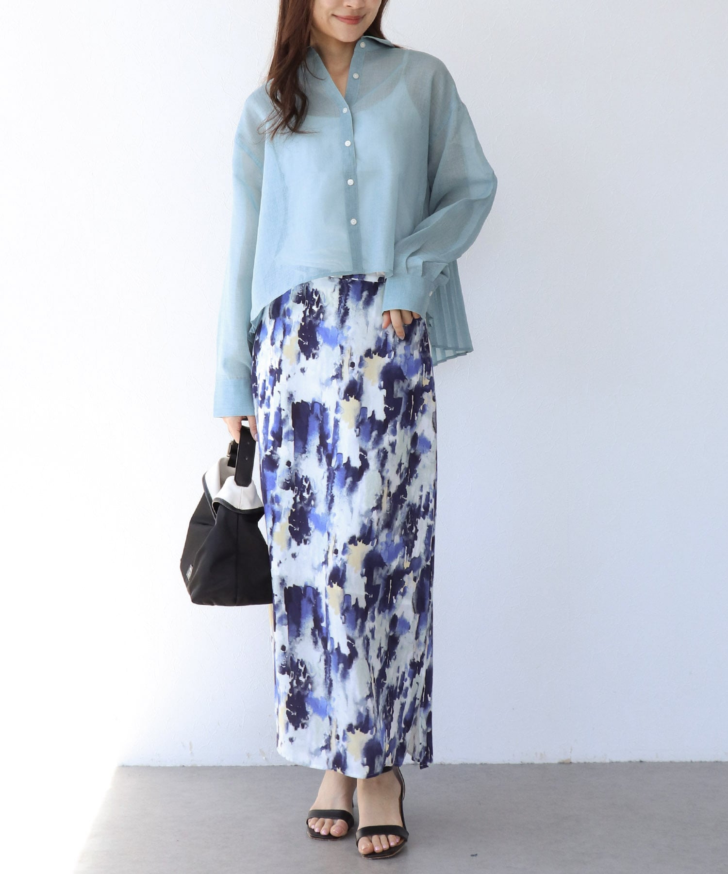 AMARAペイントプリントAラインスカート