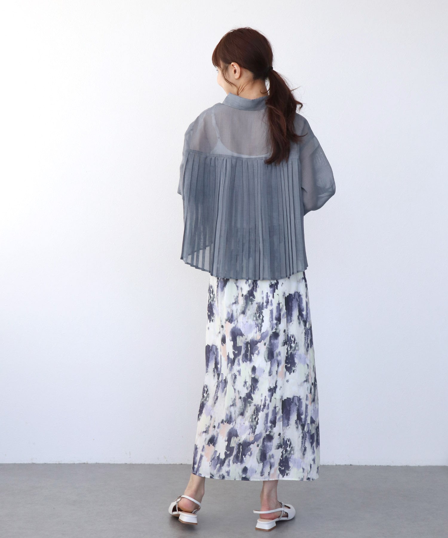 AMARAペイントプリントAラインスカート