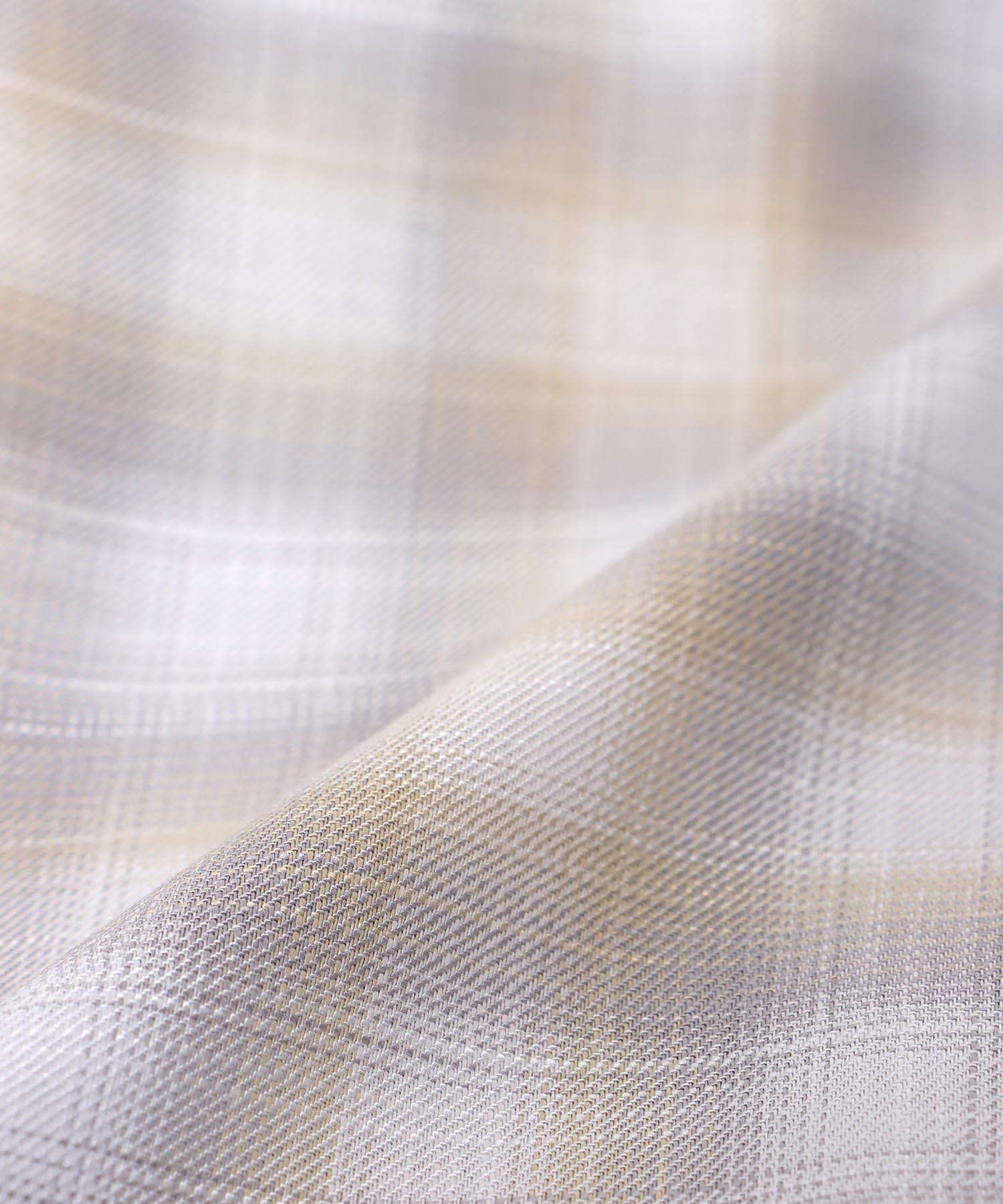 スラブチェックフーディシャツ