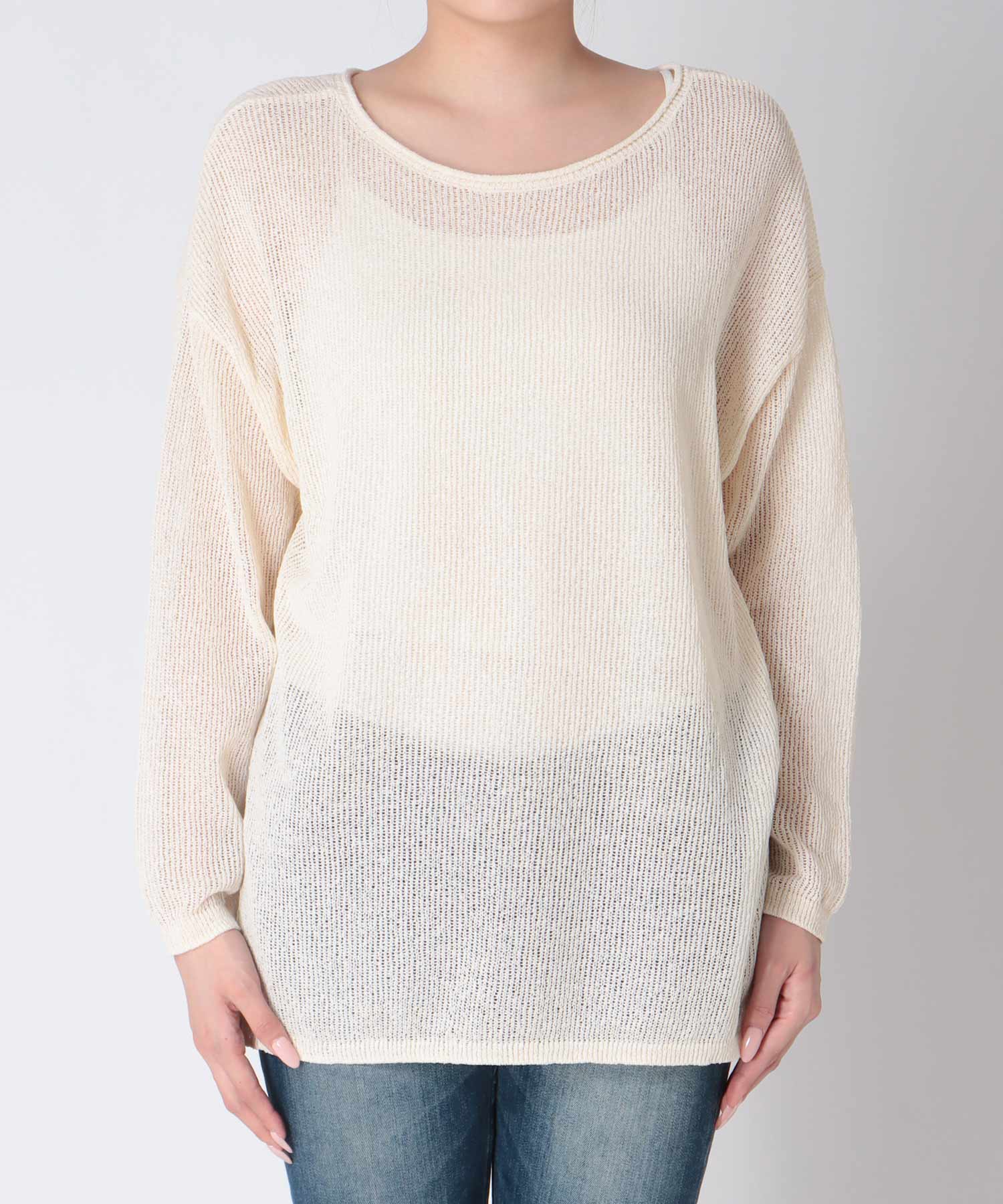 TSUMUGI和紙前後2wayルーズニット