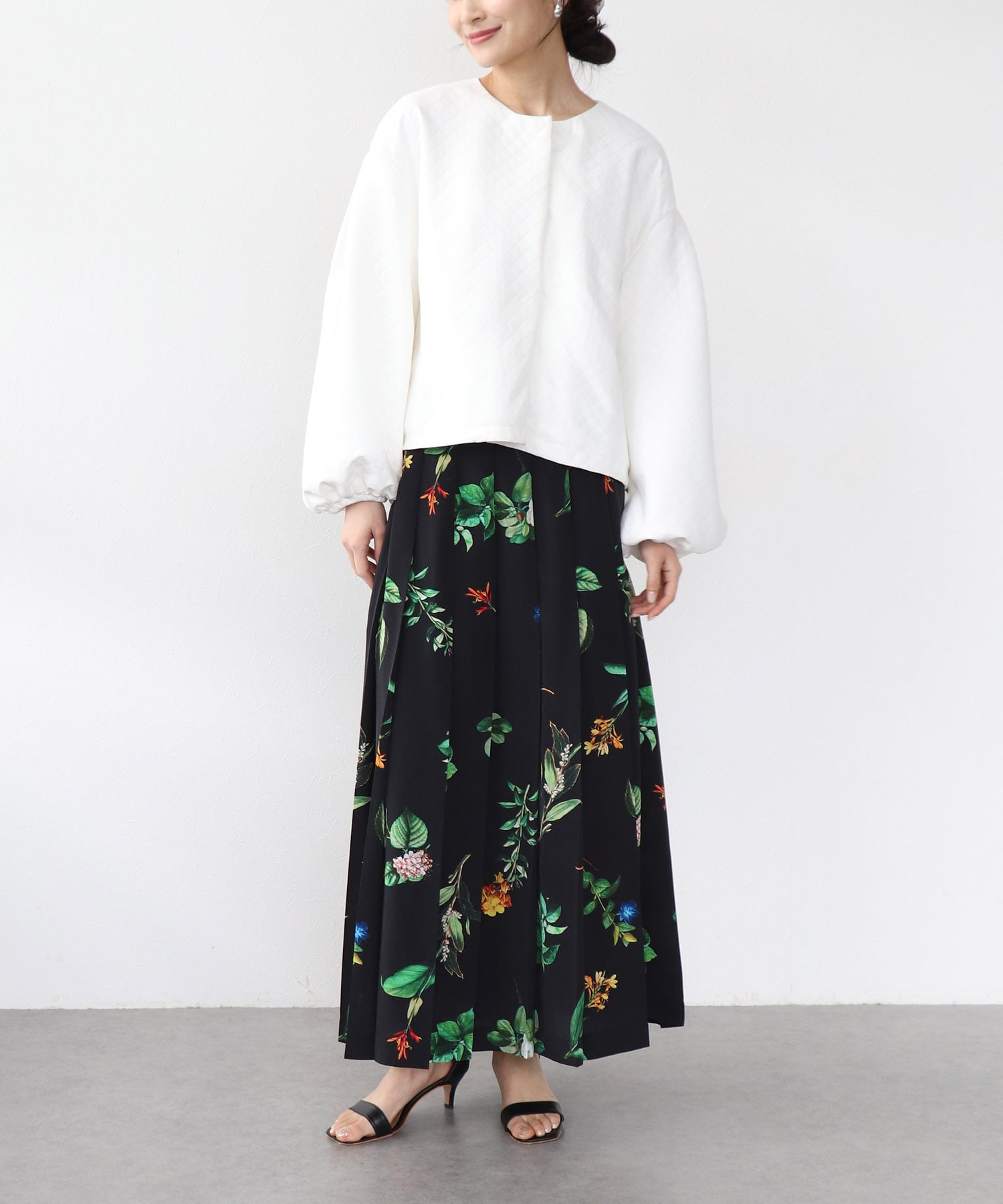 キルティングボリュームスリーブブルゾン