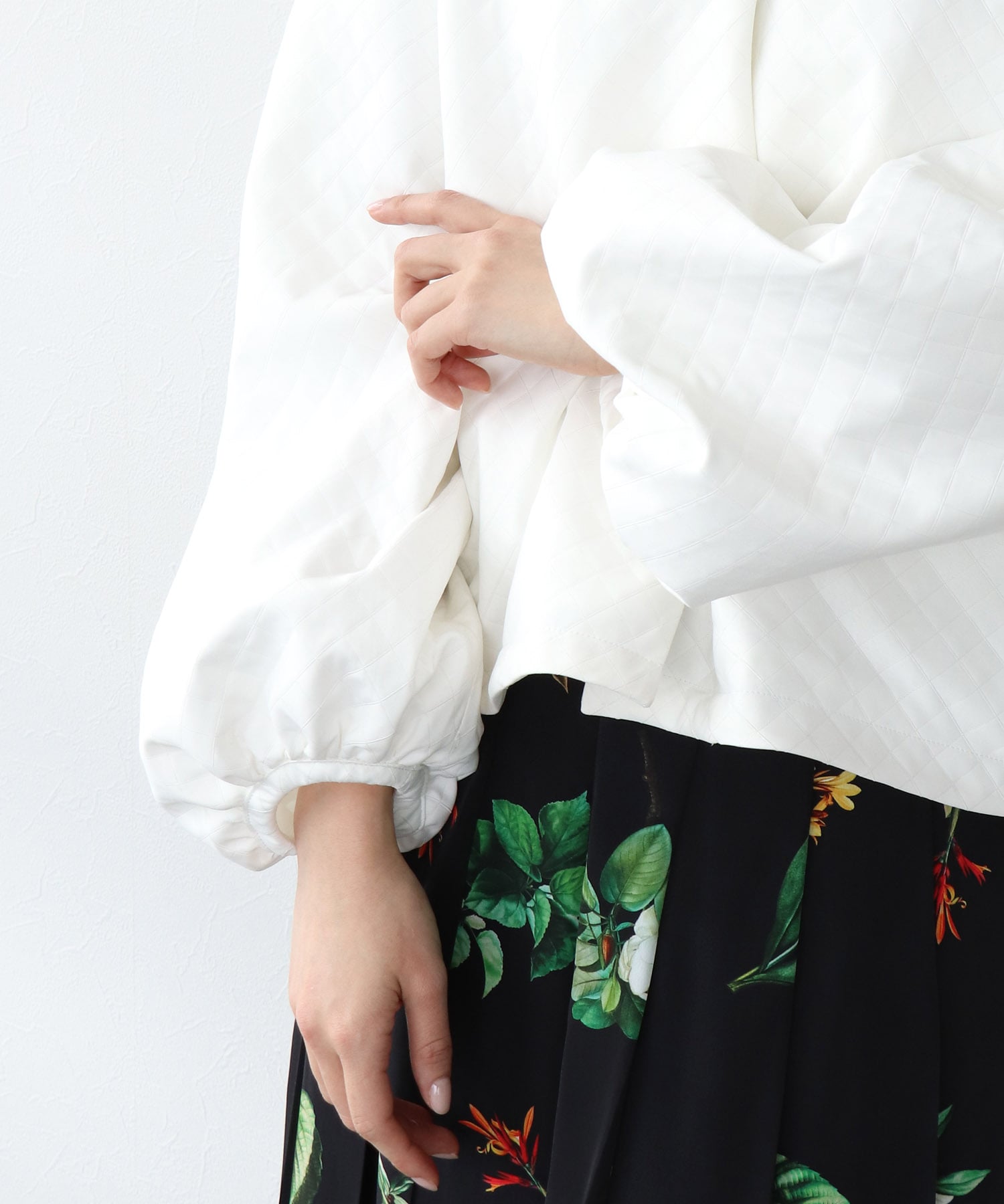 キルティングボリュームスリーブブルゾン