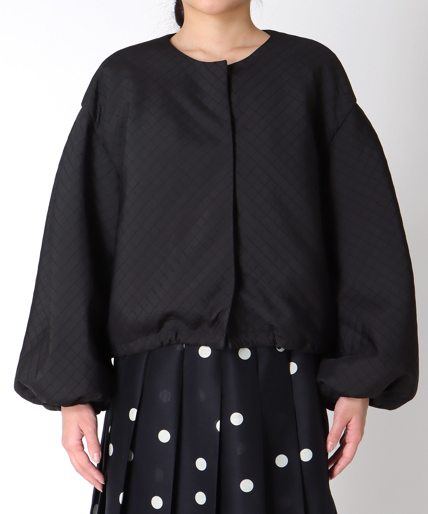 キルティングボリュームスリーブブルゾン