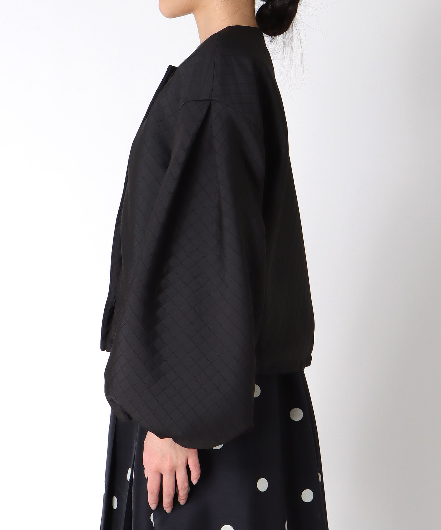 キルティングボリュームスリーブブルゾン