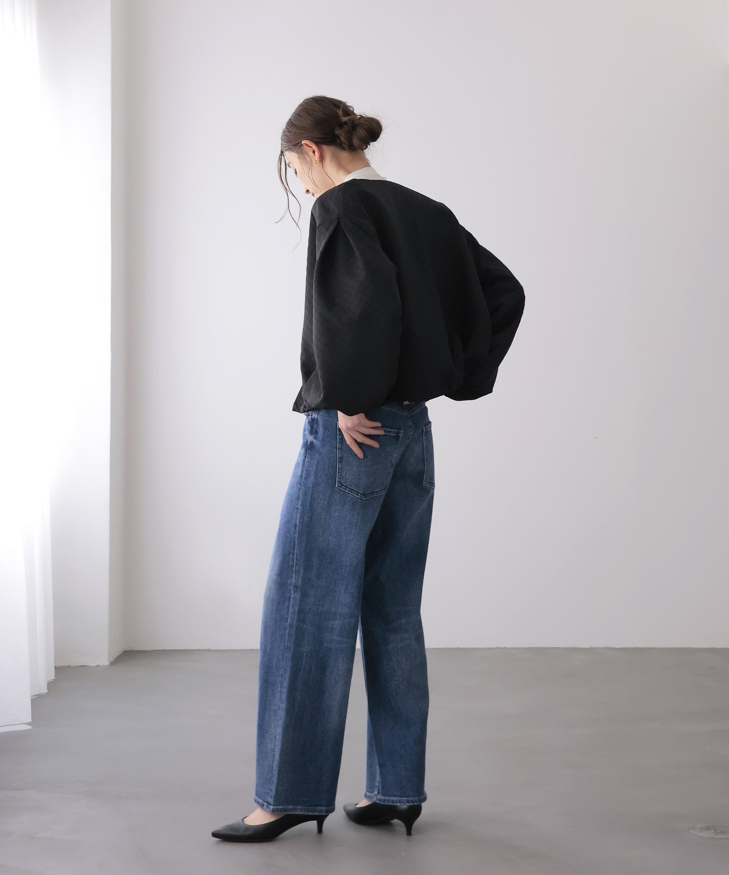 キルティングボリュームスリーブブルゾン