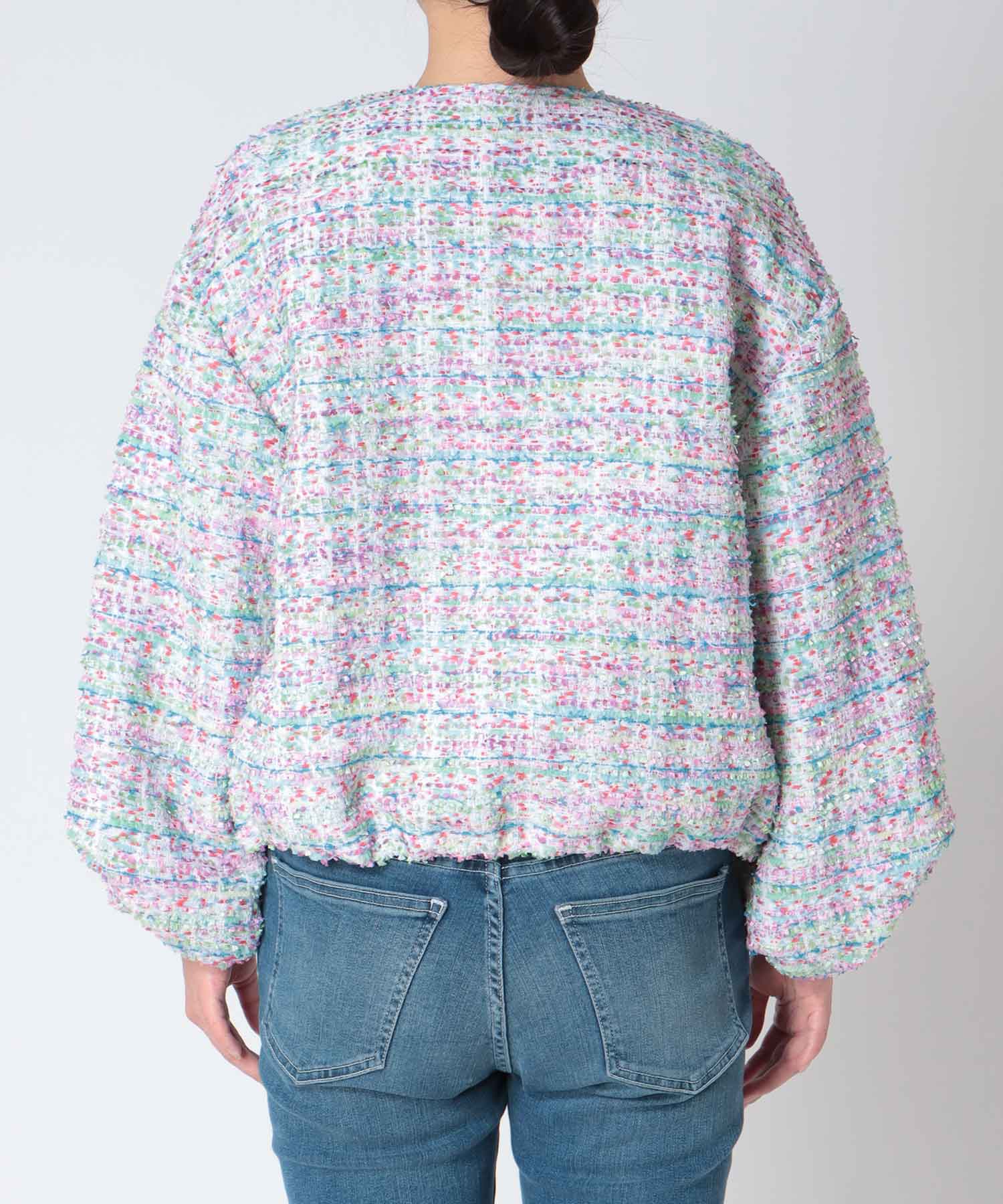 ツィードボリュームスリーブブルゾン