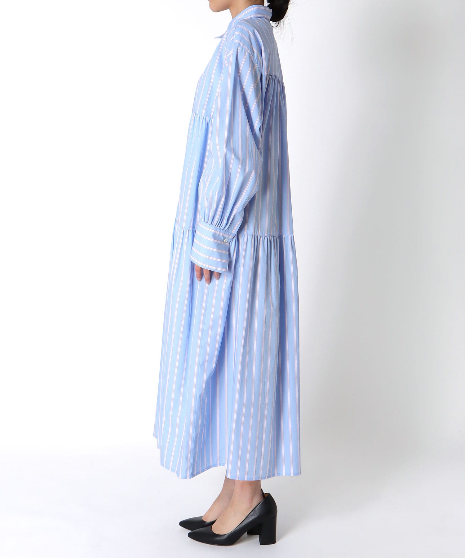 ストライプティアードワンピース