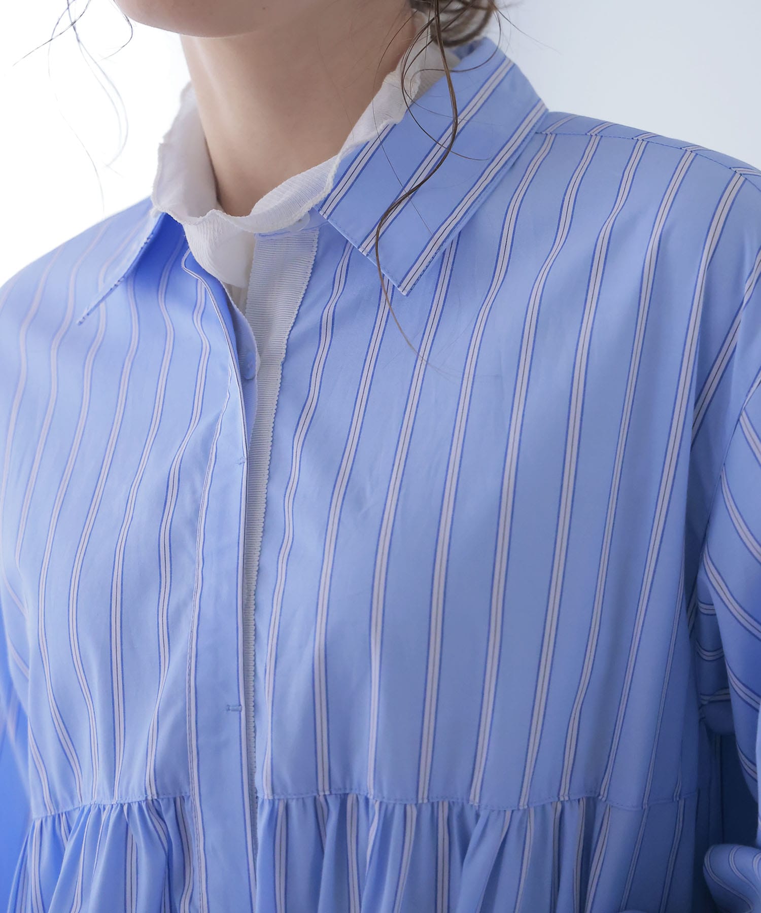 ストライプティアードワンピース